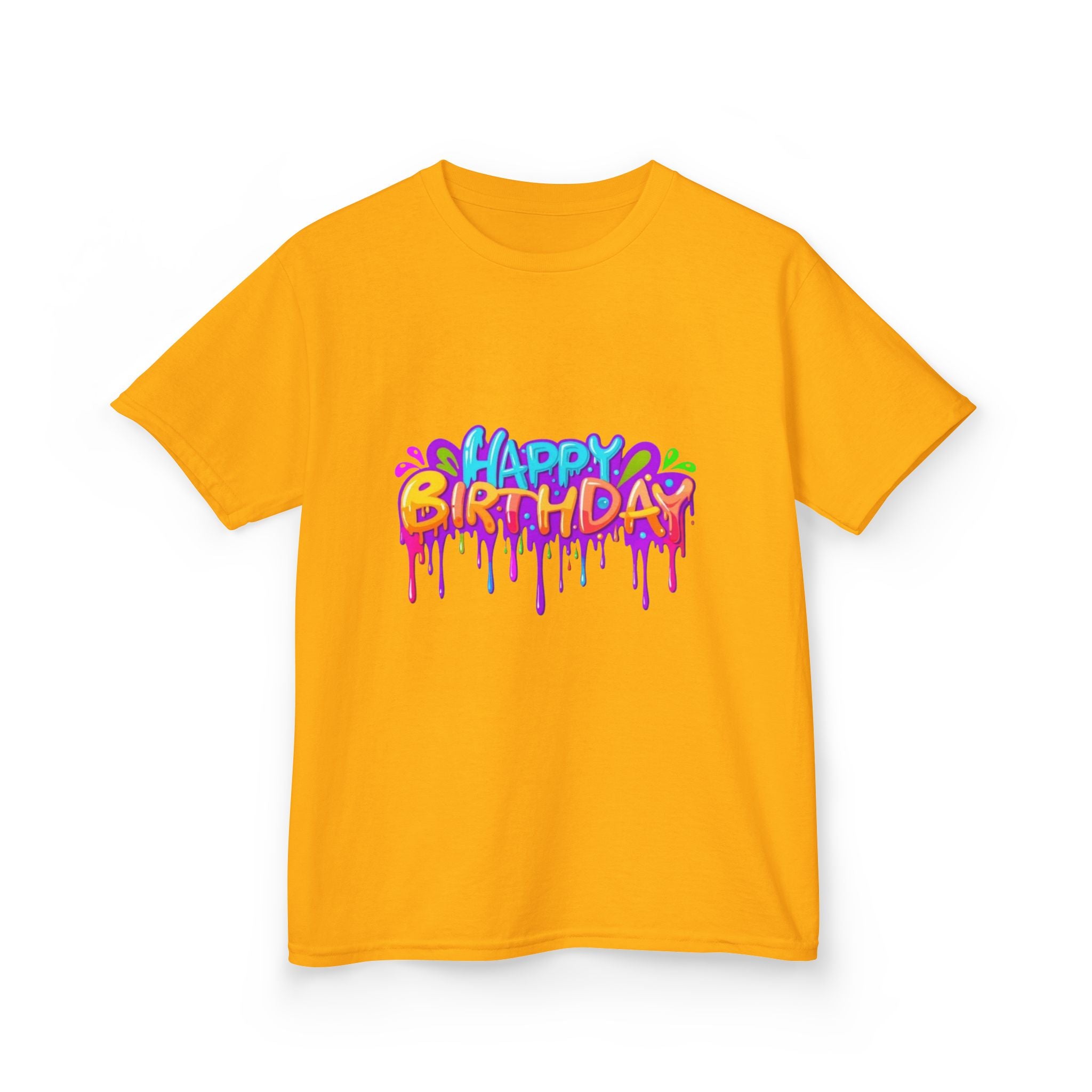 Happy Birthday Kids Heavy Cotton™ Short Sleeve T-Shirt Personalize It!