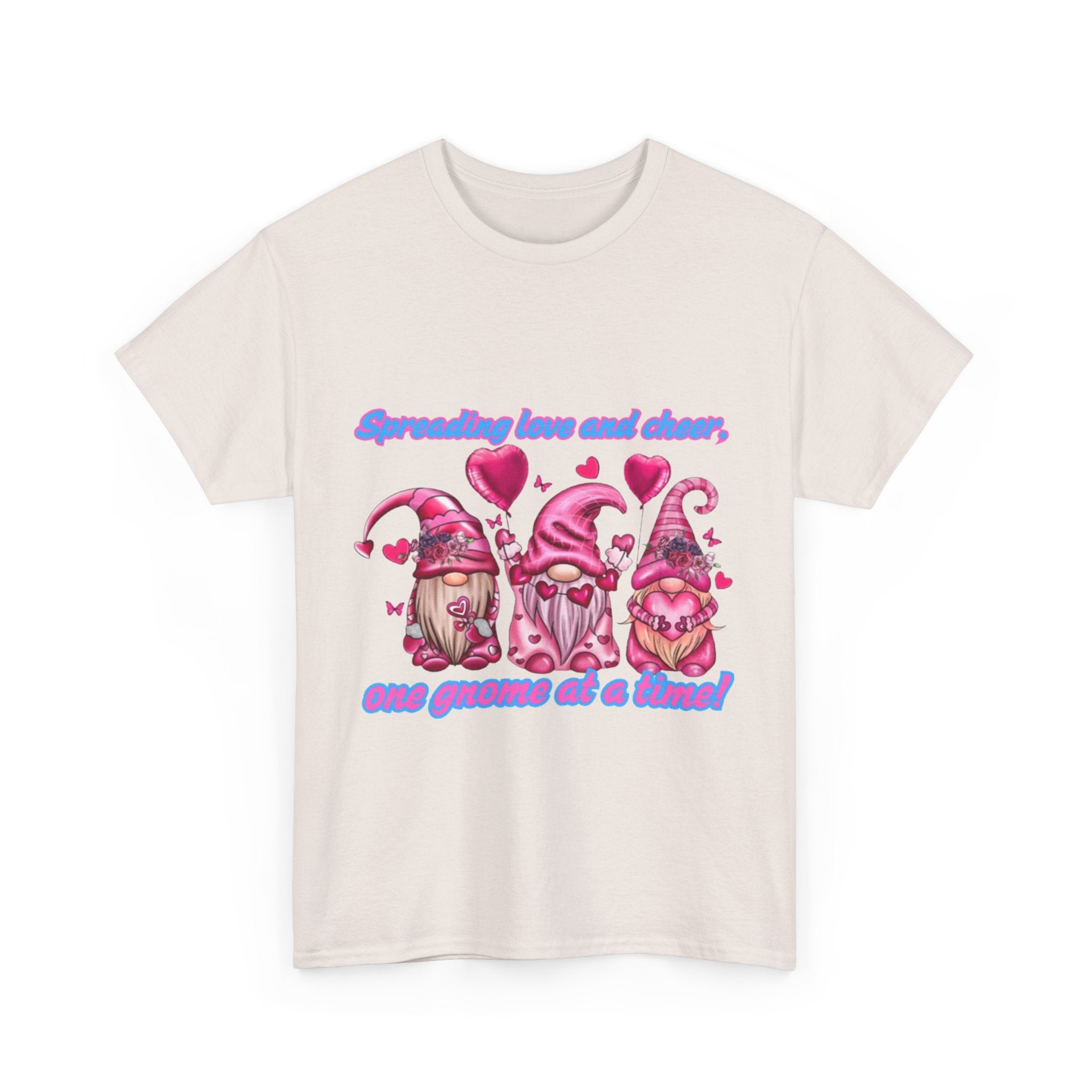 Spreading Love And Cheer, One Gnome At A Time Unisex Heavy Cotton T-Shirt