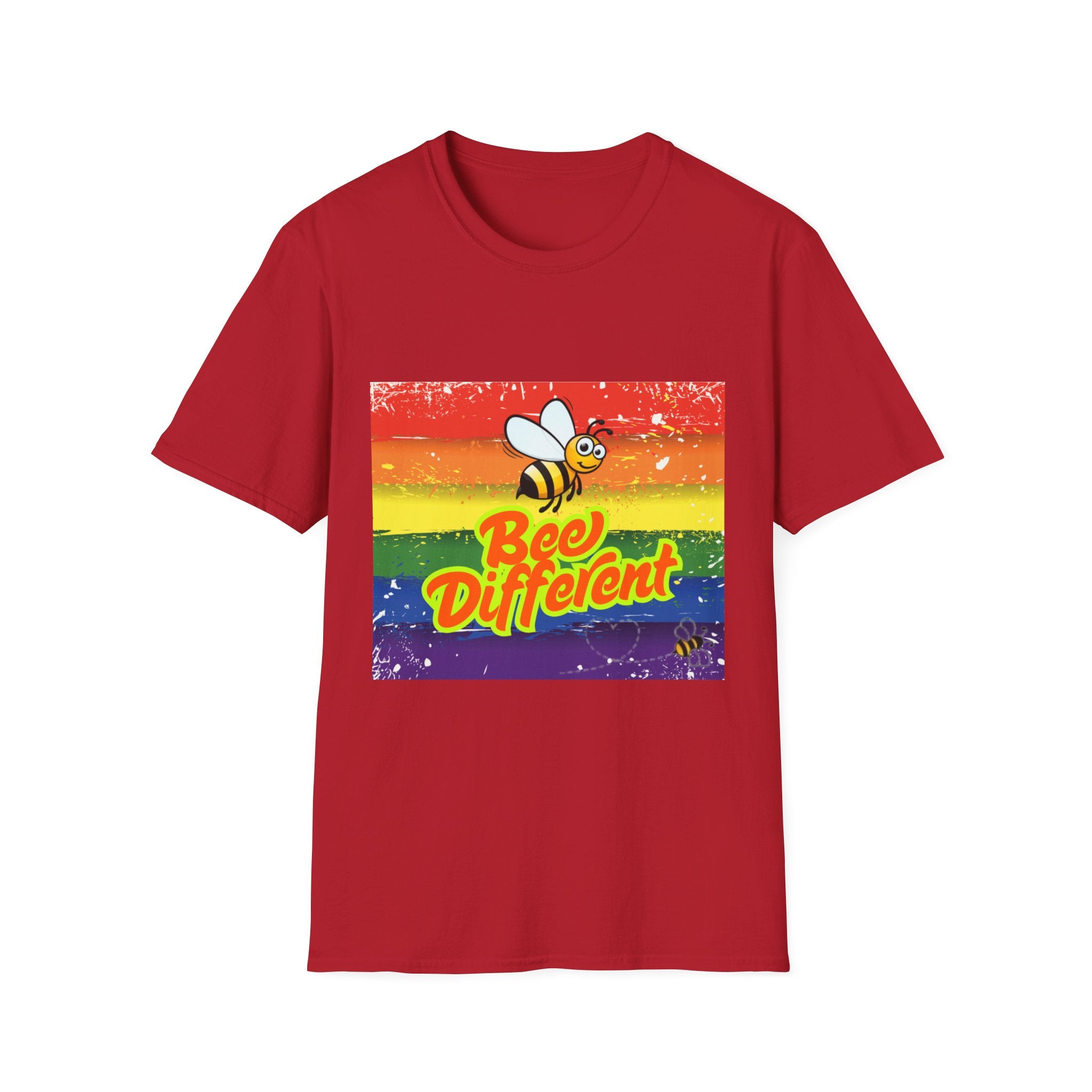 Bee Different Rainbow Unisex Softstyle T-Shirt