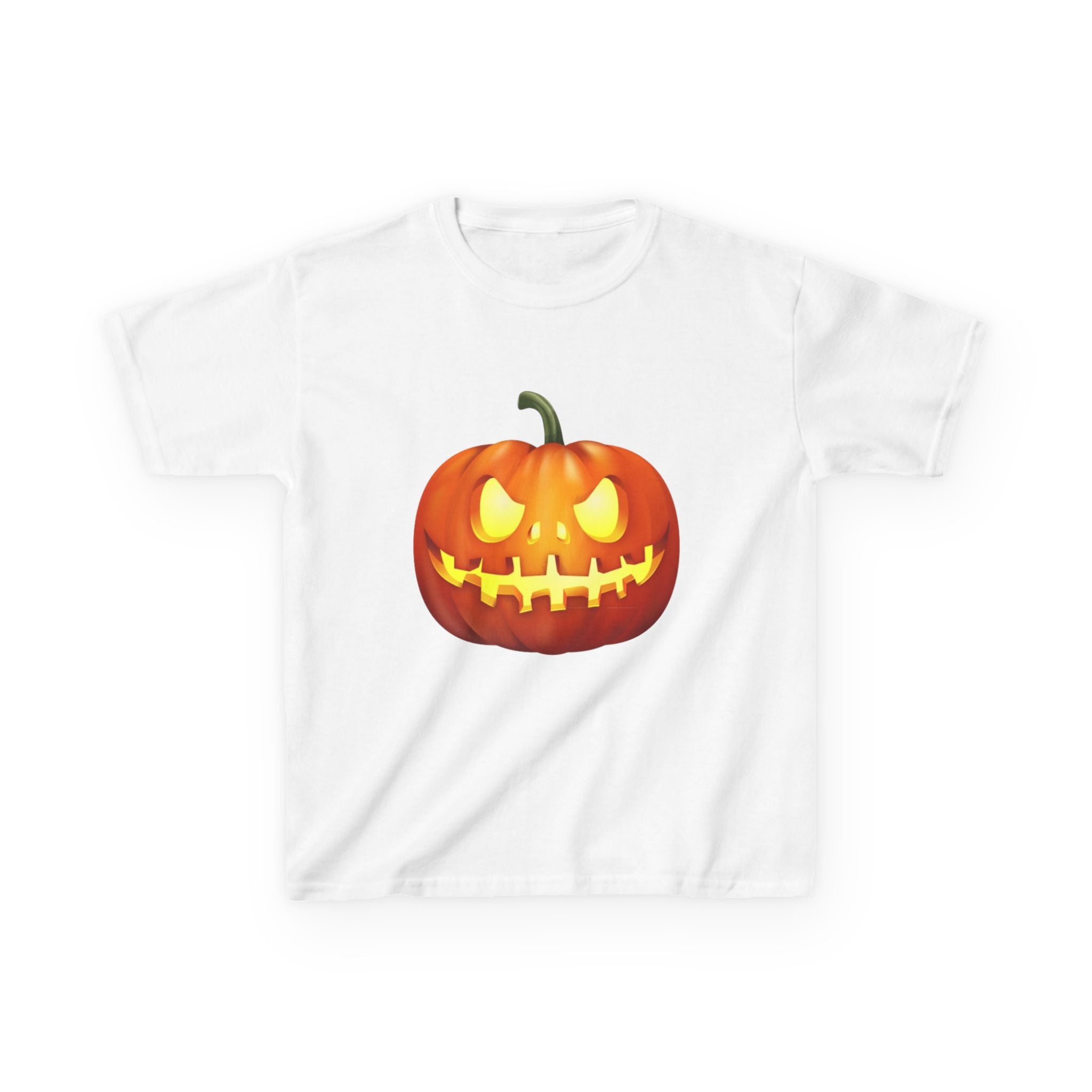 Halloween Pumpkin Kids Heavy Cotton Short Sleeve T-Shirt