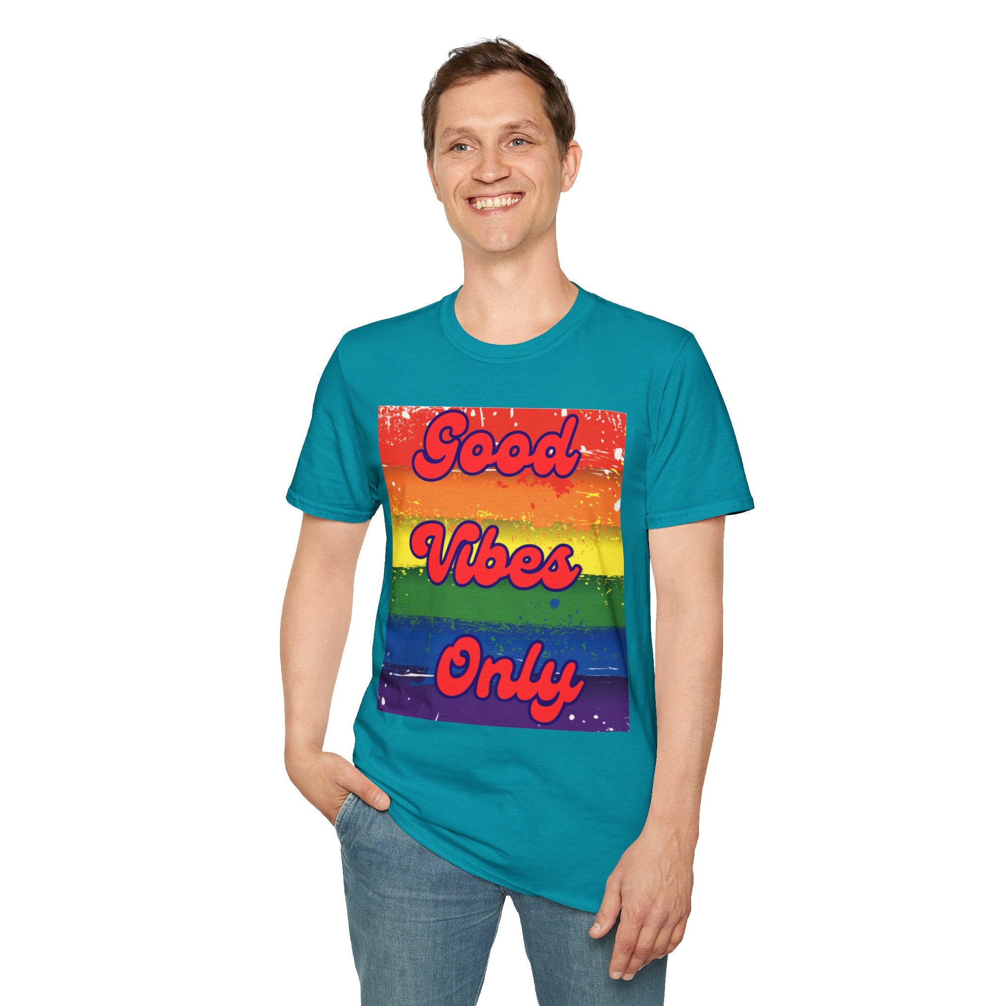 Good Vibes Only Red Unisex Softstyle T-Shirt