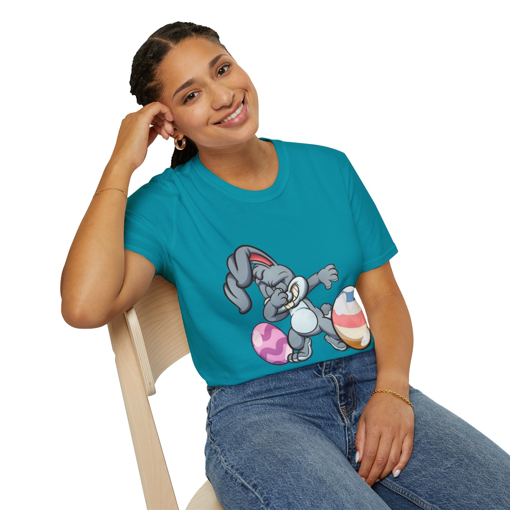 Dabbing Easter Bunny Unisex Softstyle T-Shirt