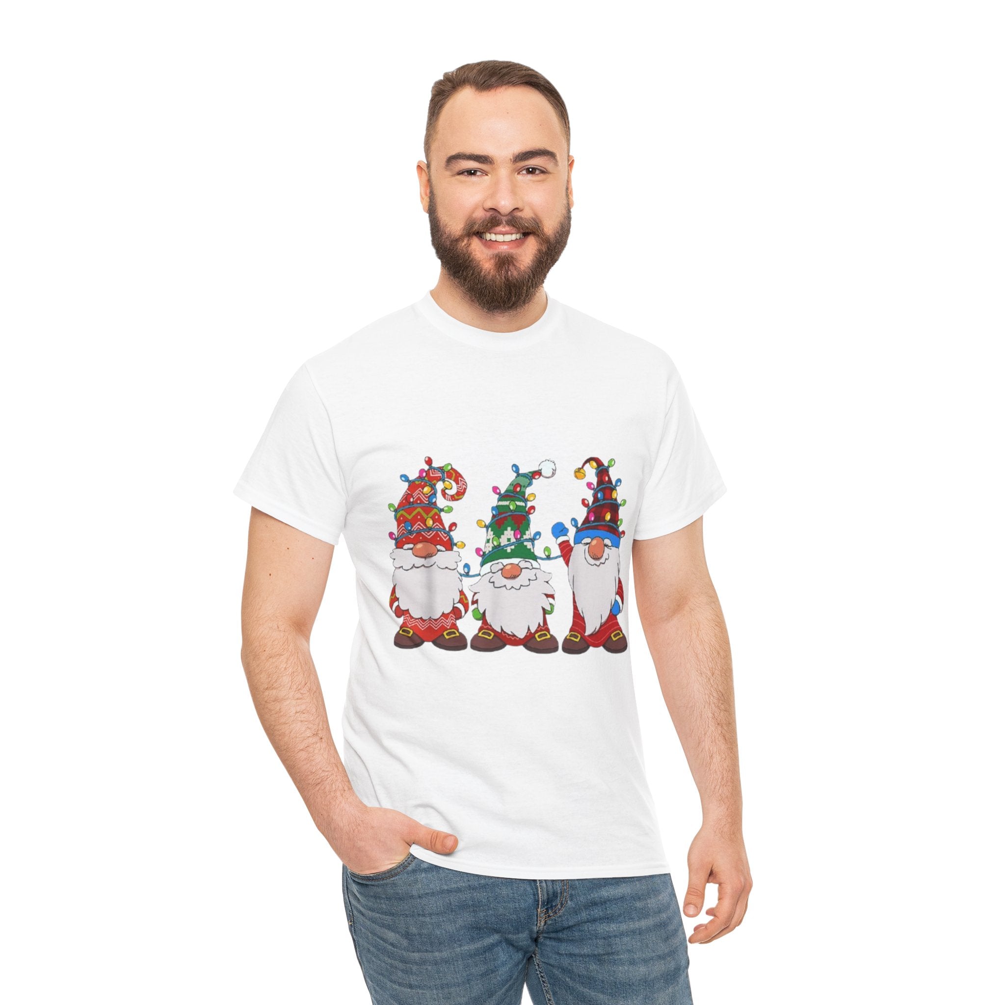 Christmas Gnome Unisex Heavy Cotton T-Shirt