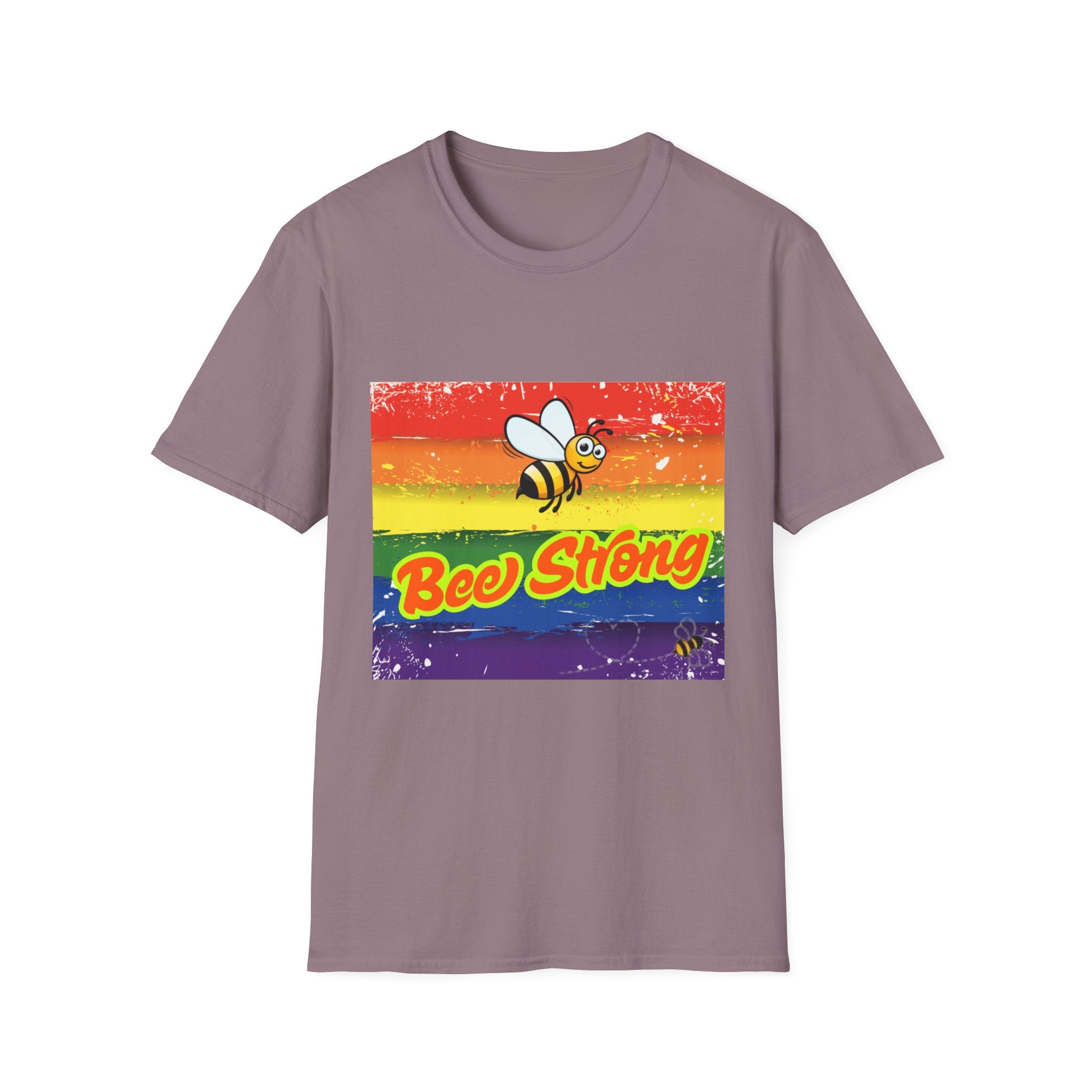 Bee Strong Rainbow Unisex Softstyle T-Shirt