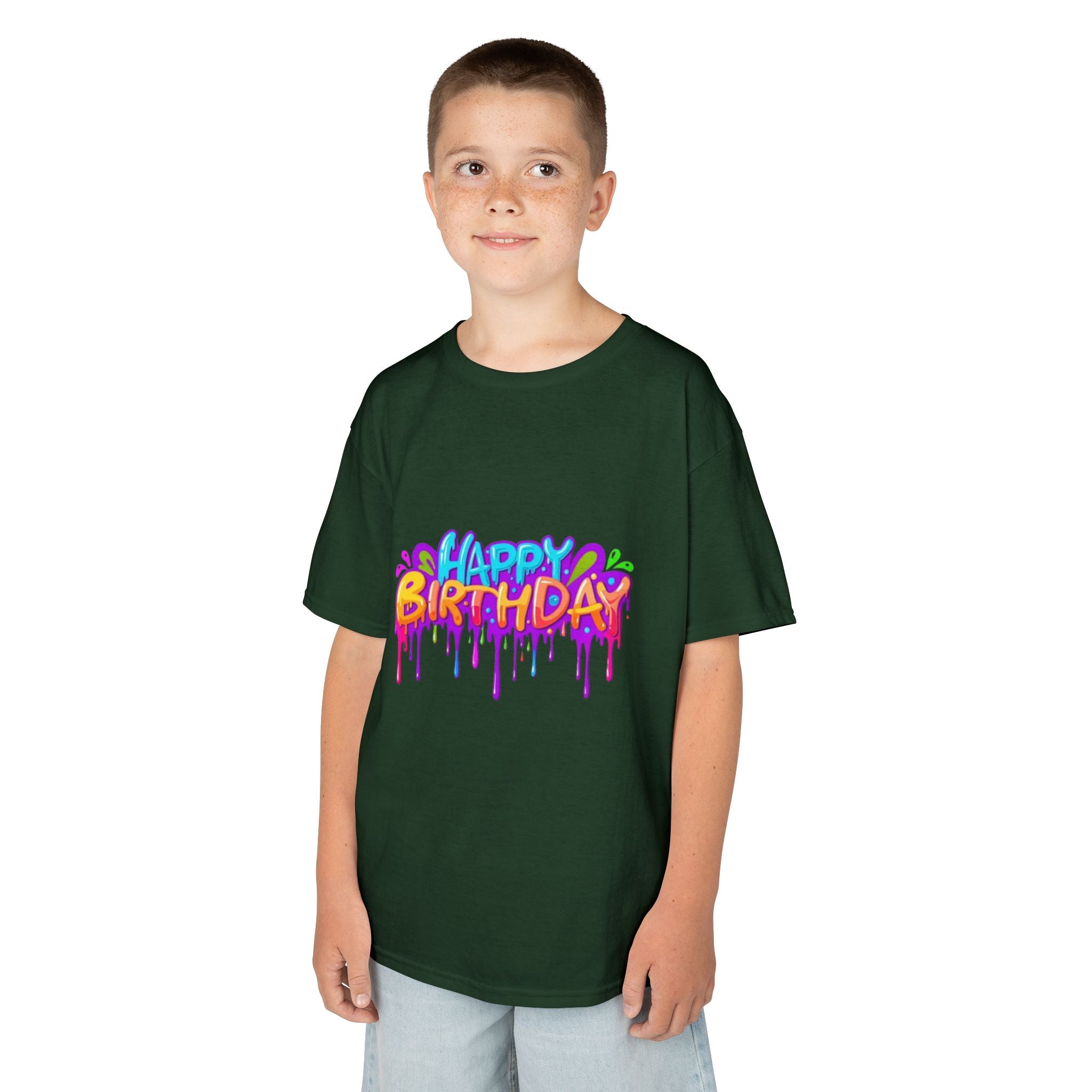 Happy Birthday Kids Heavy Cotton™ Short Sleeve T-Shirt Personalize It!