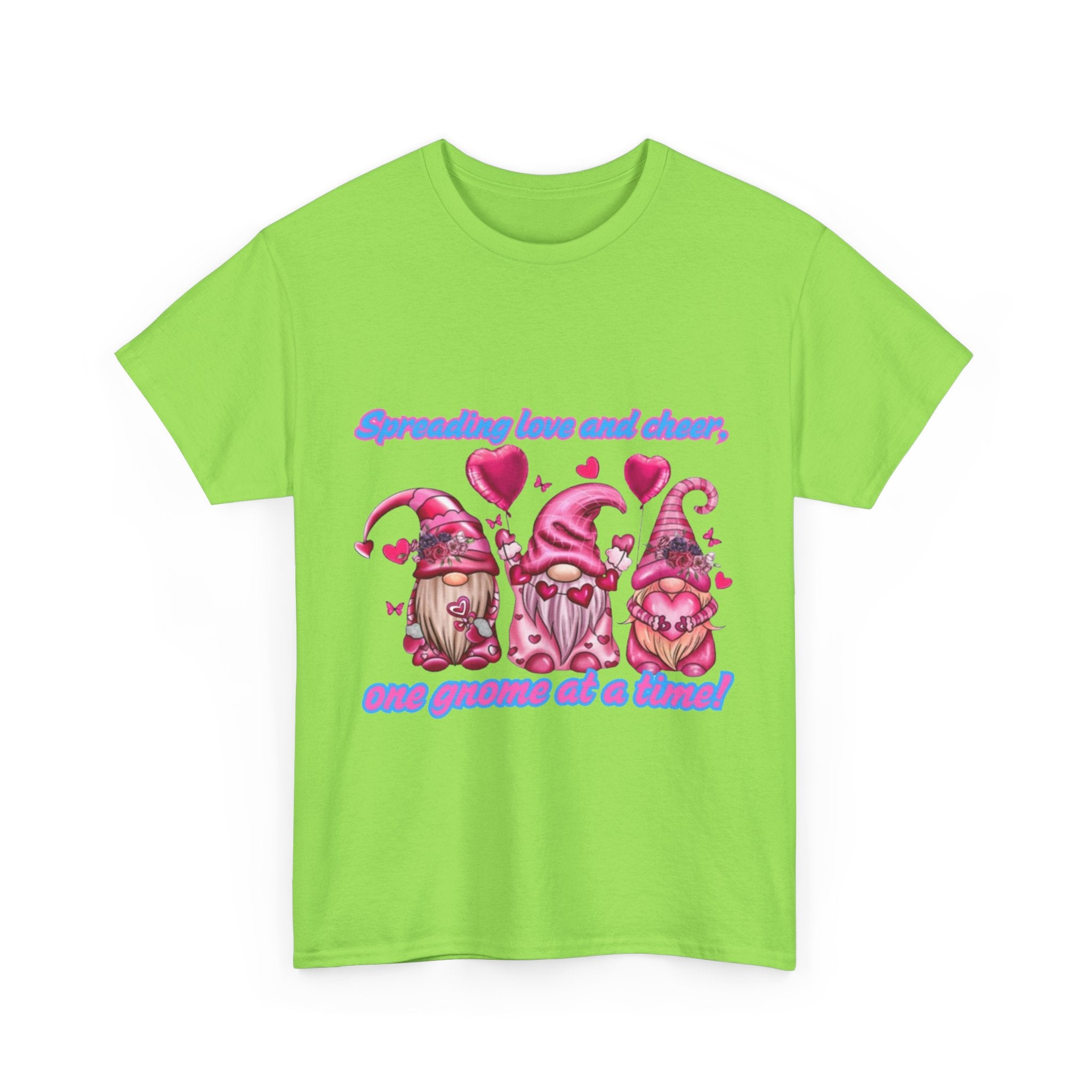 Spreading Love And Cheer, One Gnome At A Time Unisex Heavy Cotton T-Shirt