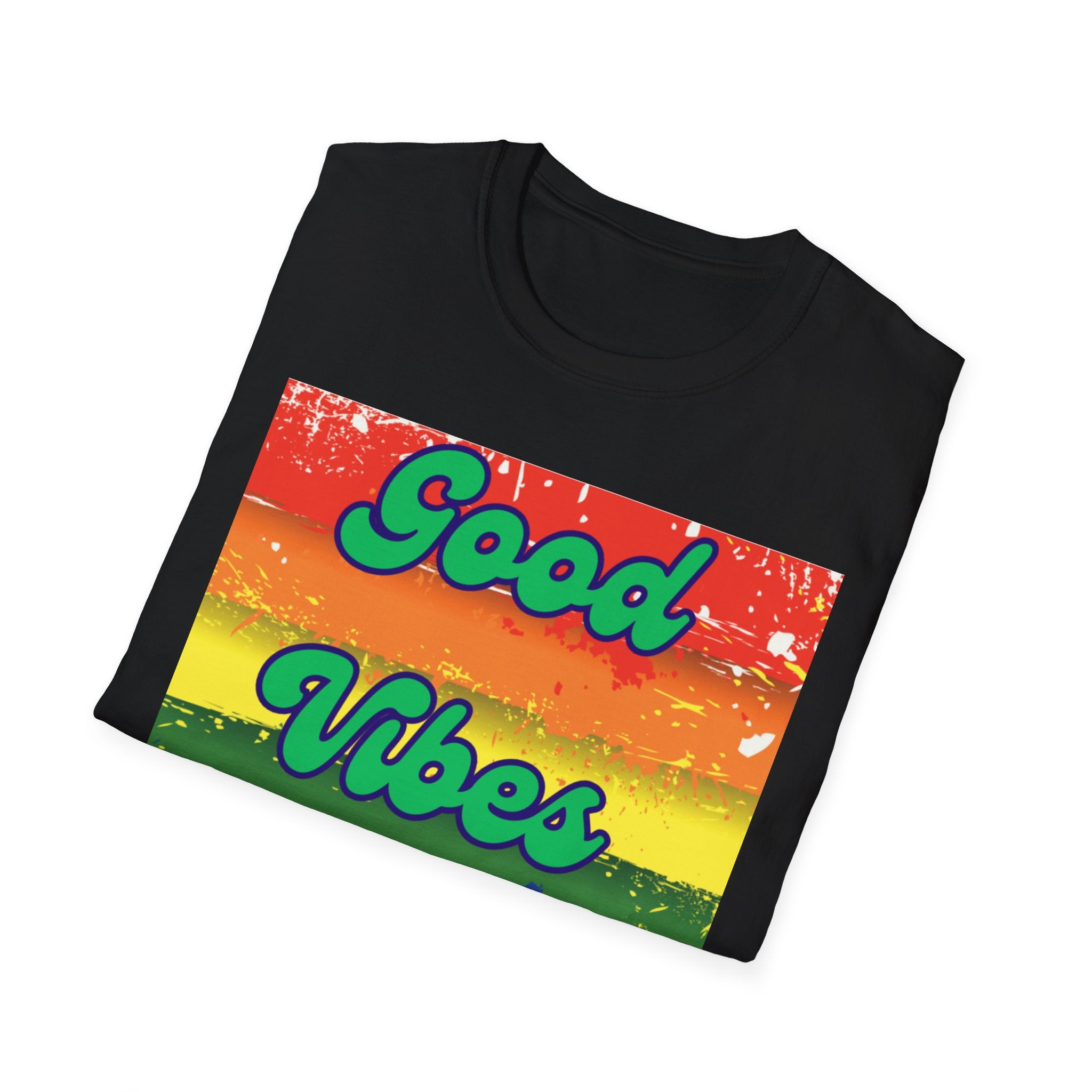 Good Vibes Only Green Unisex Softstyle T-Shirt