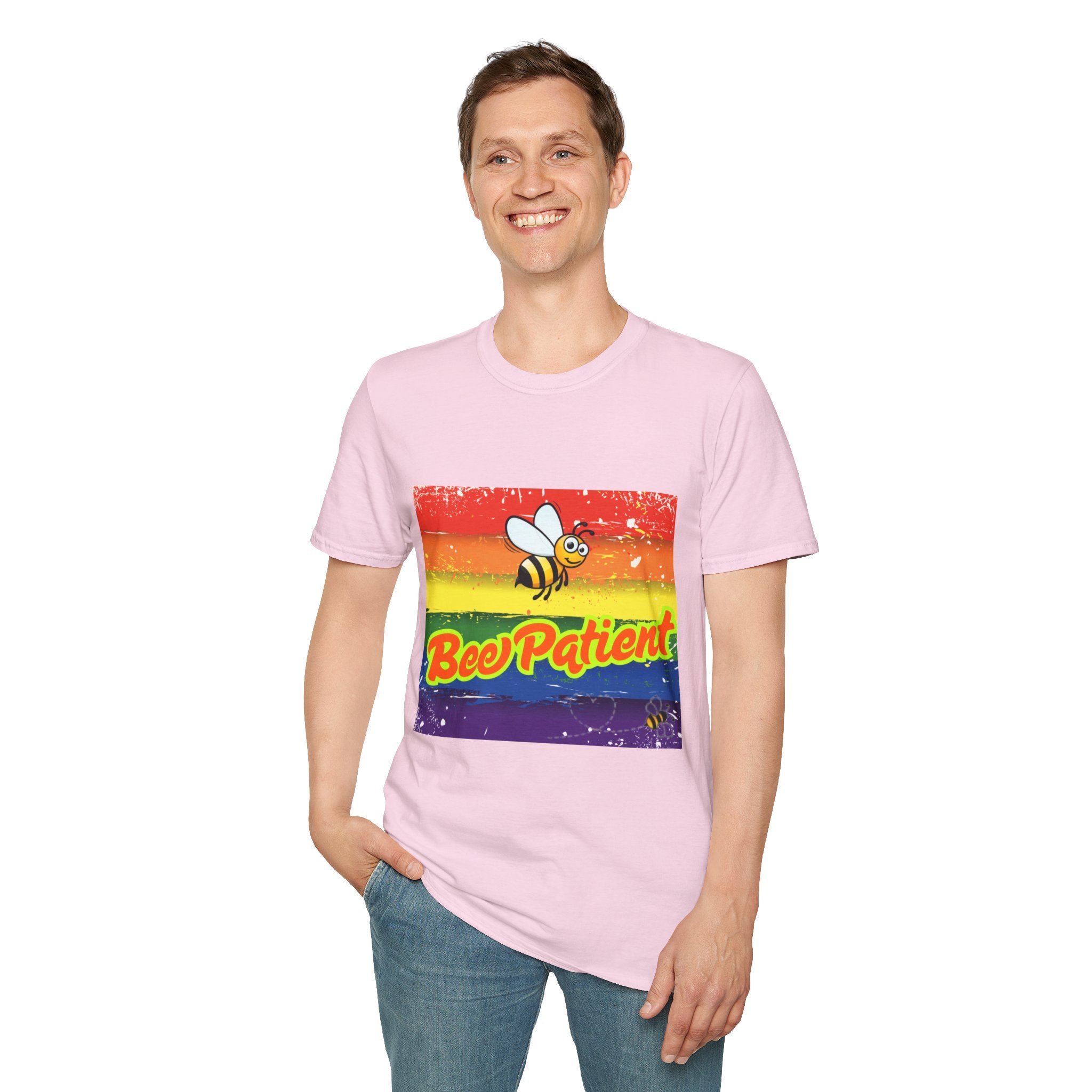 Bee Patient Rainbow Unisex Softstyle T-Shirt