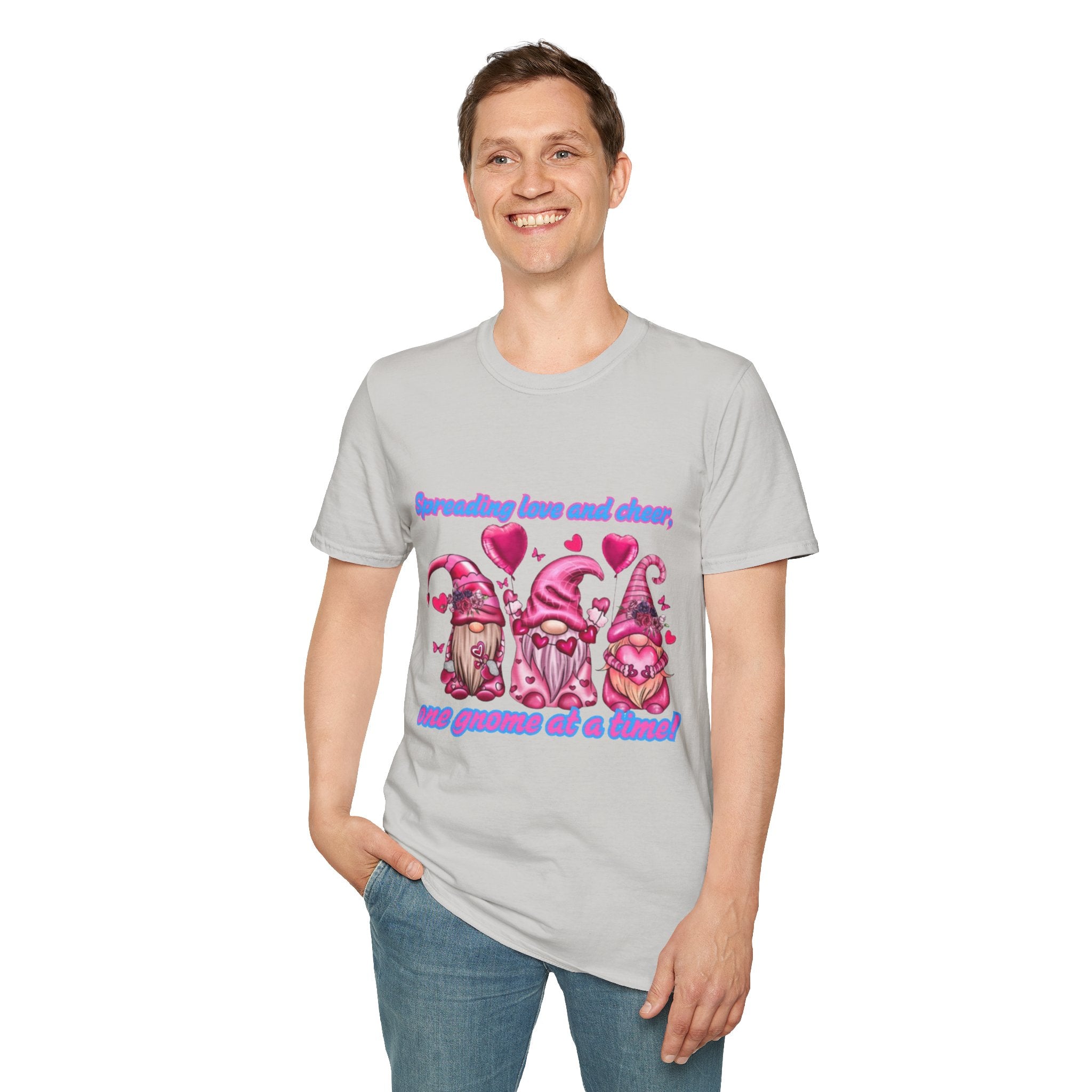 Spreading Love And Cheer One Gnome At A Time Unisex Softstyle T-Shirt