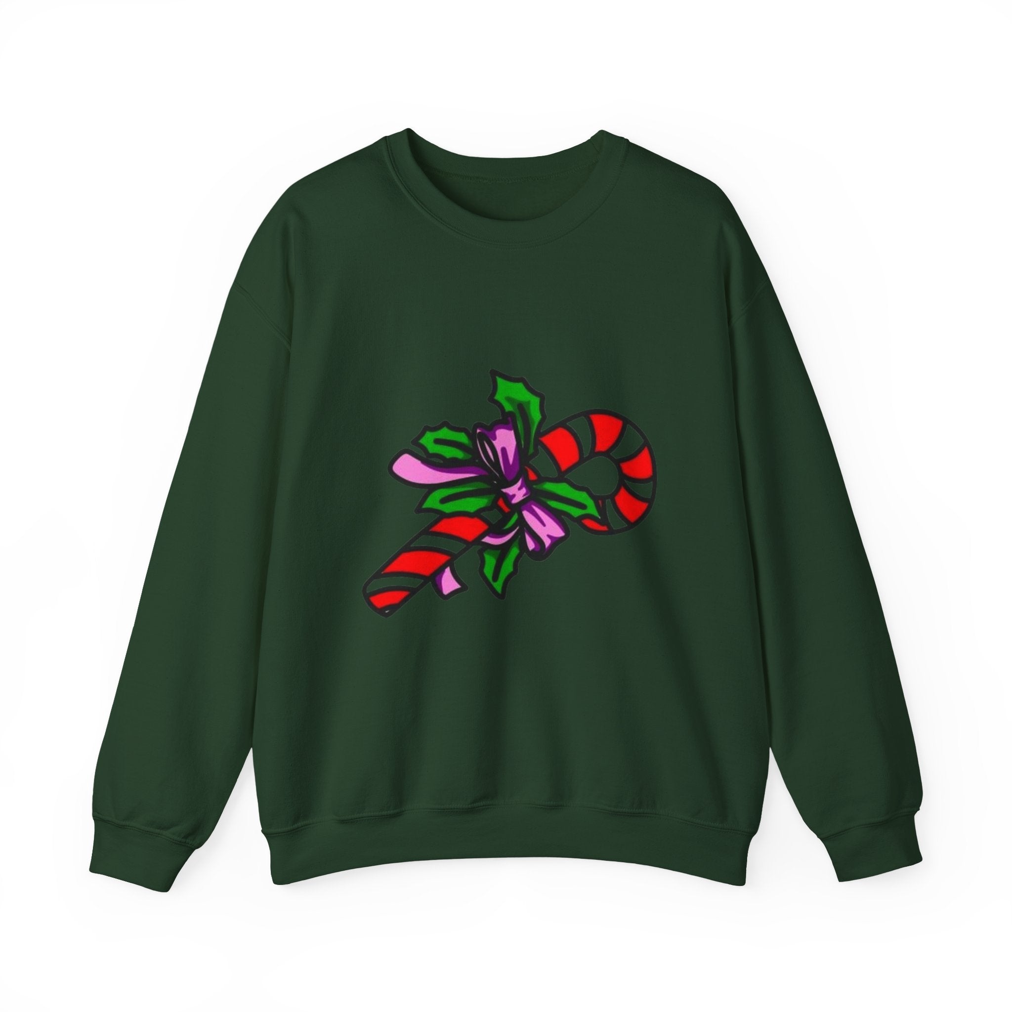 Festive Candy Cane Unisex Heavy Blend™ Crewneck Sweatshirt