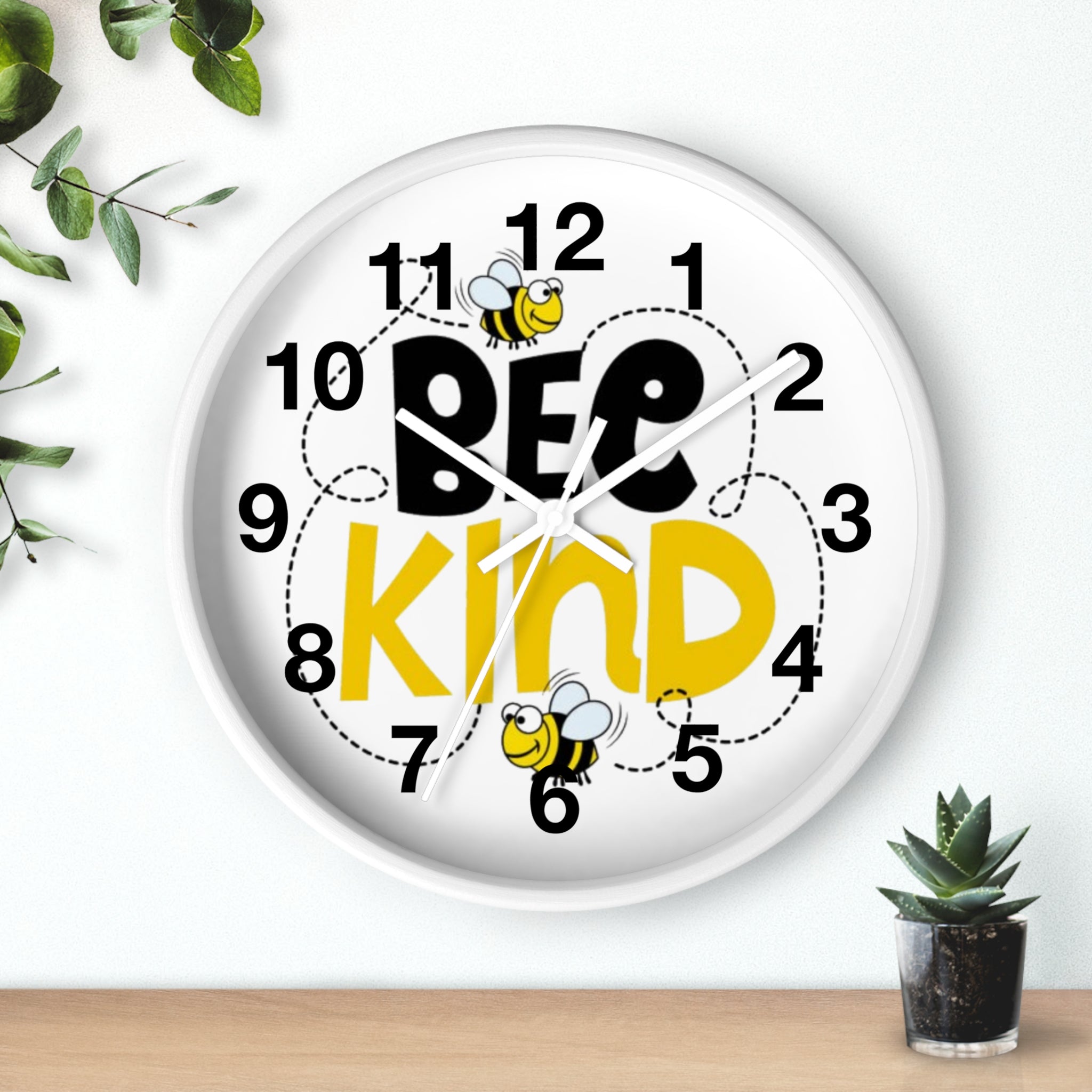 Bee Kind Inspirational Wall Clock
