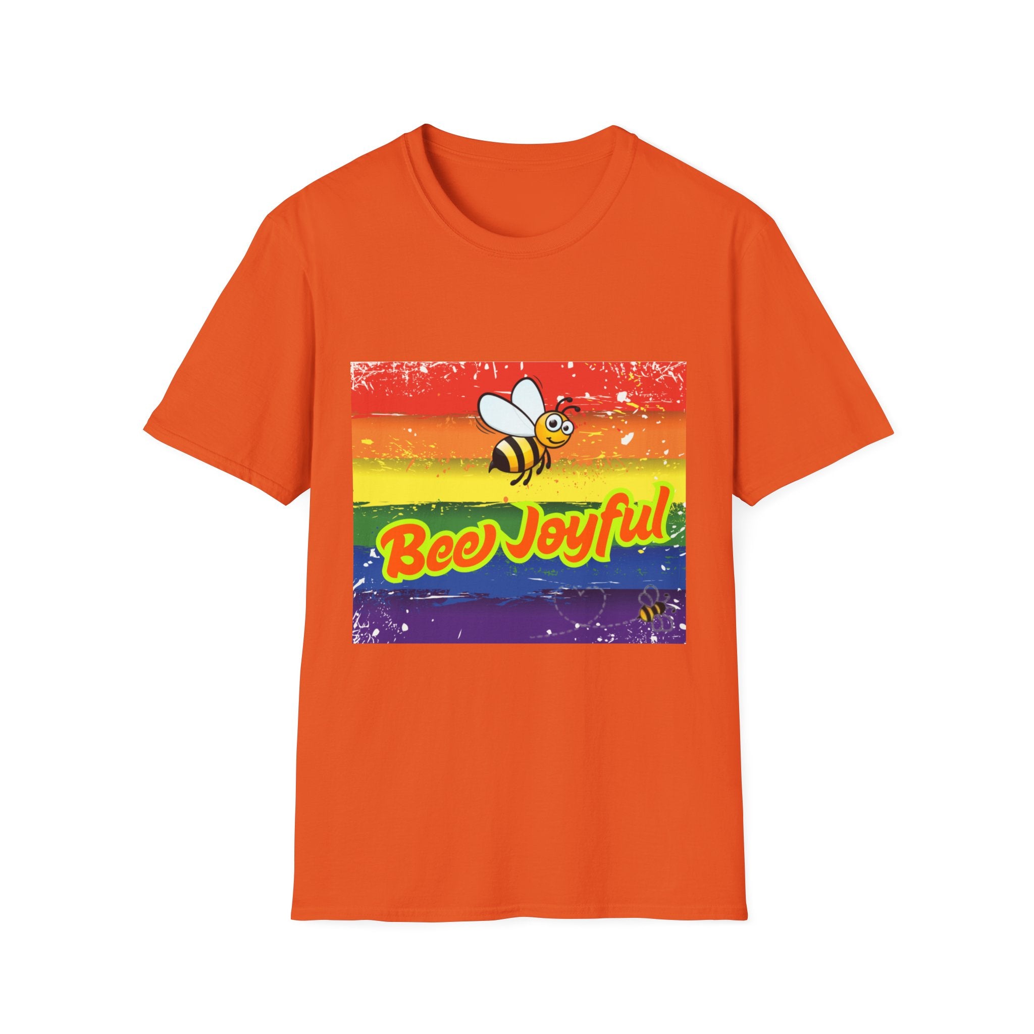Bee Joyful Rainbow Unisex Softstyle T-Shirt