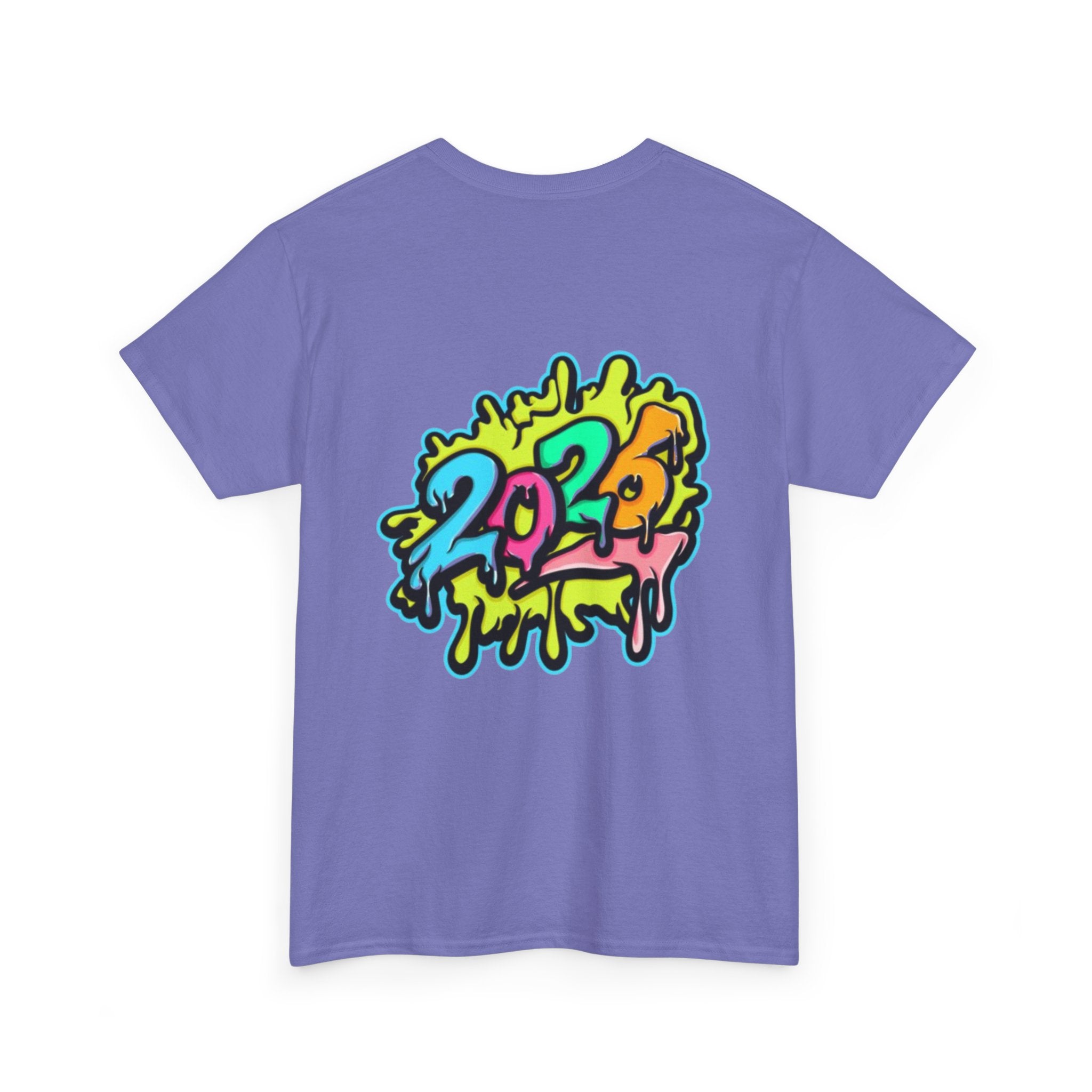 2026 Happy New Year DOUBLE SIDED Unisex Heavy Cotton T-Shirt