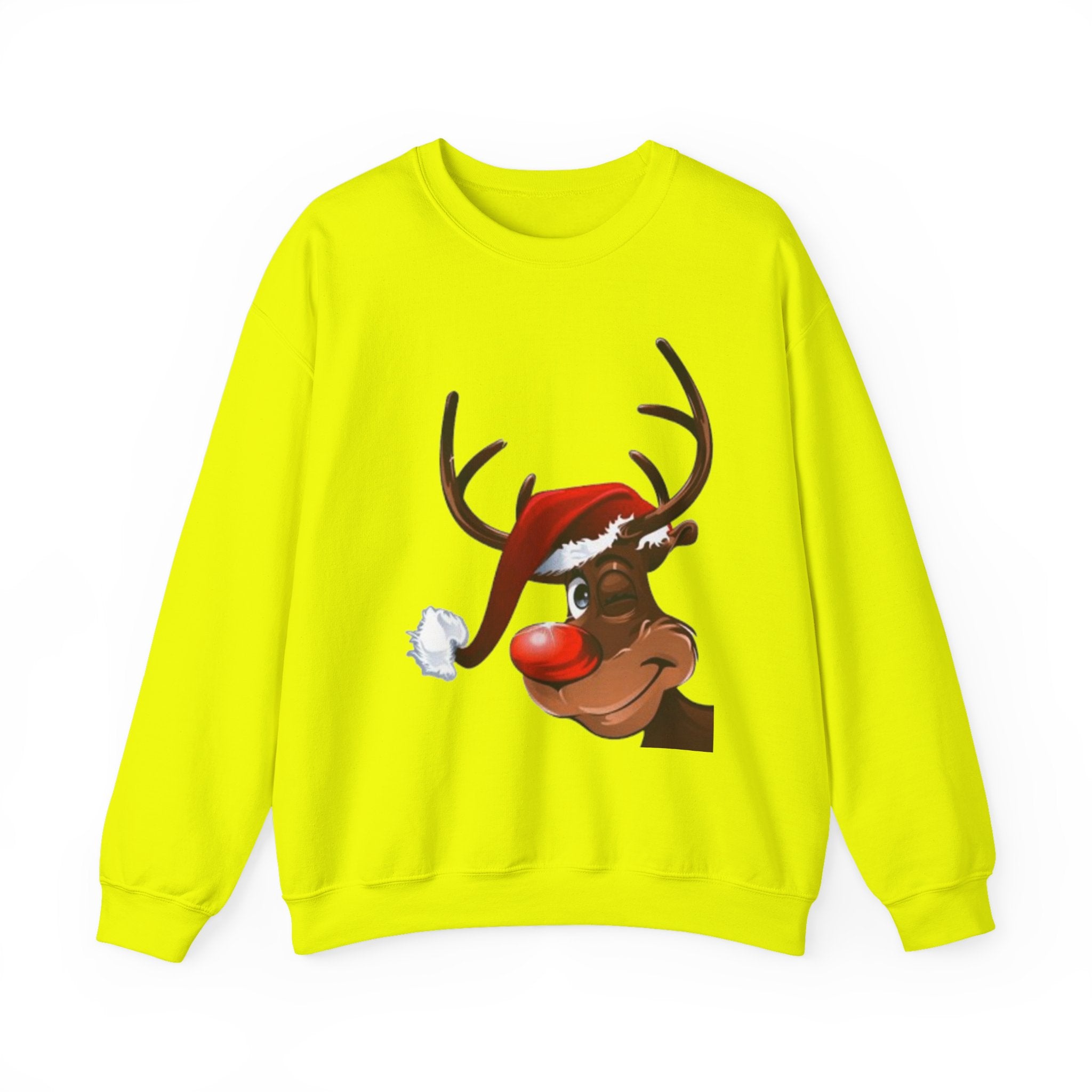 Festive Reindeer Unisex Heavy Blend™ Crewneck Sweatshirt