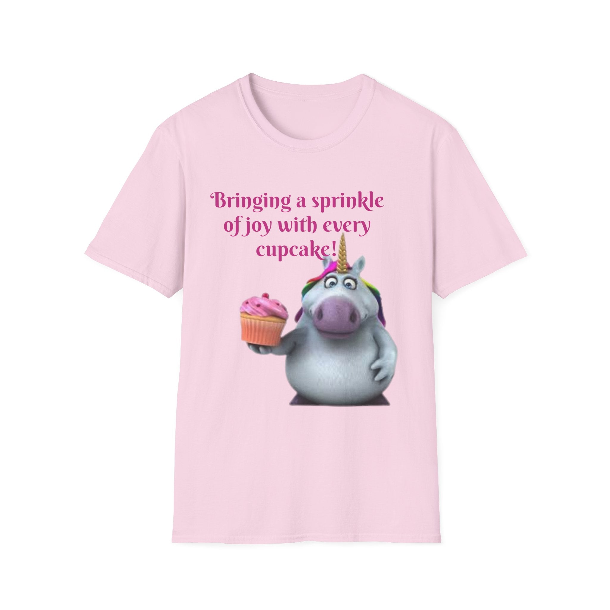Bringing A Sprinkle Of Joy With Every Cupcake Unicorn Unisex Softstyle T-Shirt