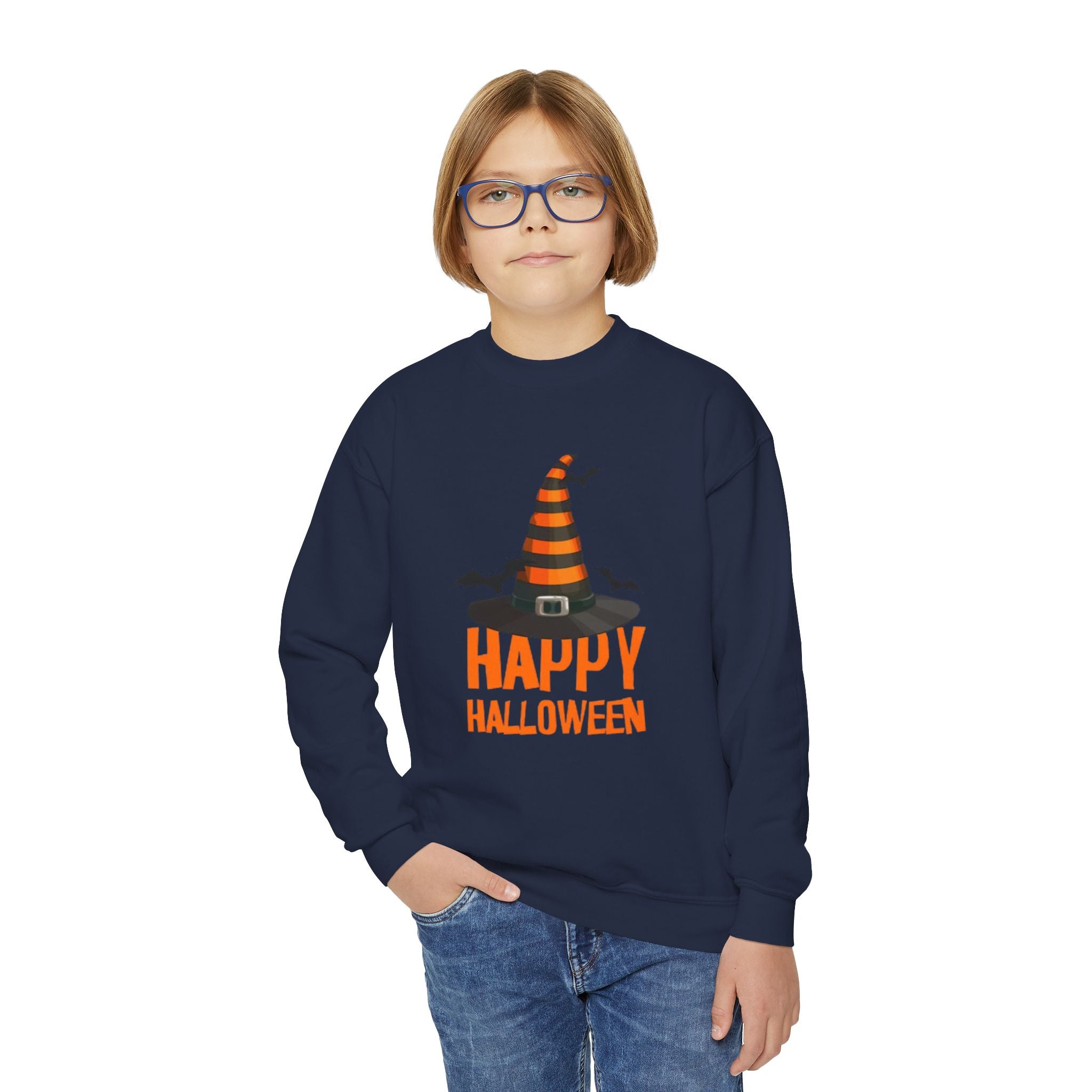 Happy Halloween Youth Crewneck Sweatshirt