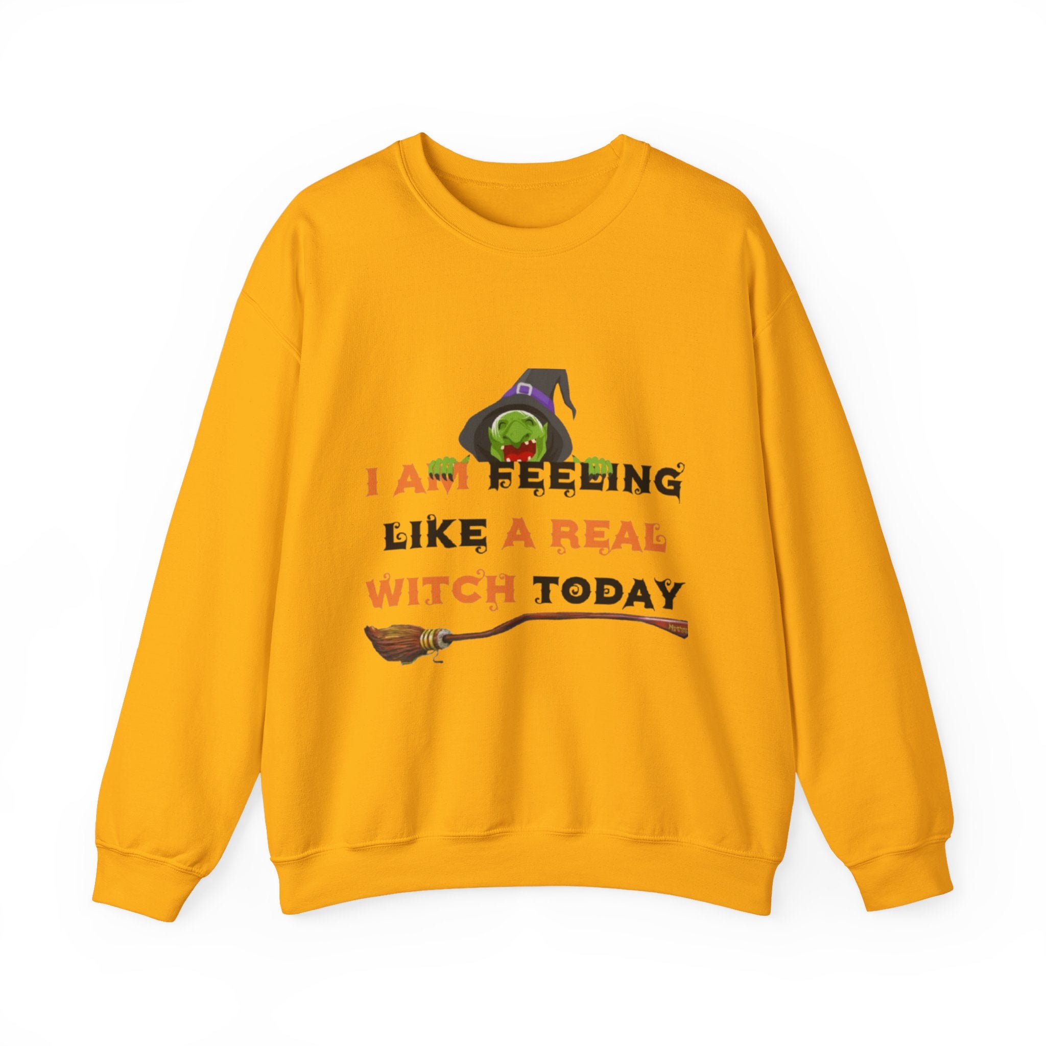 I Am Feeling Like A Real Witch Today Unisex Heavy Blend™ Crewneck Sweatshirt
