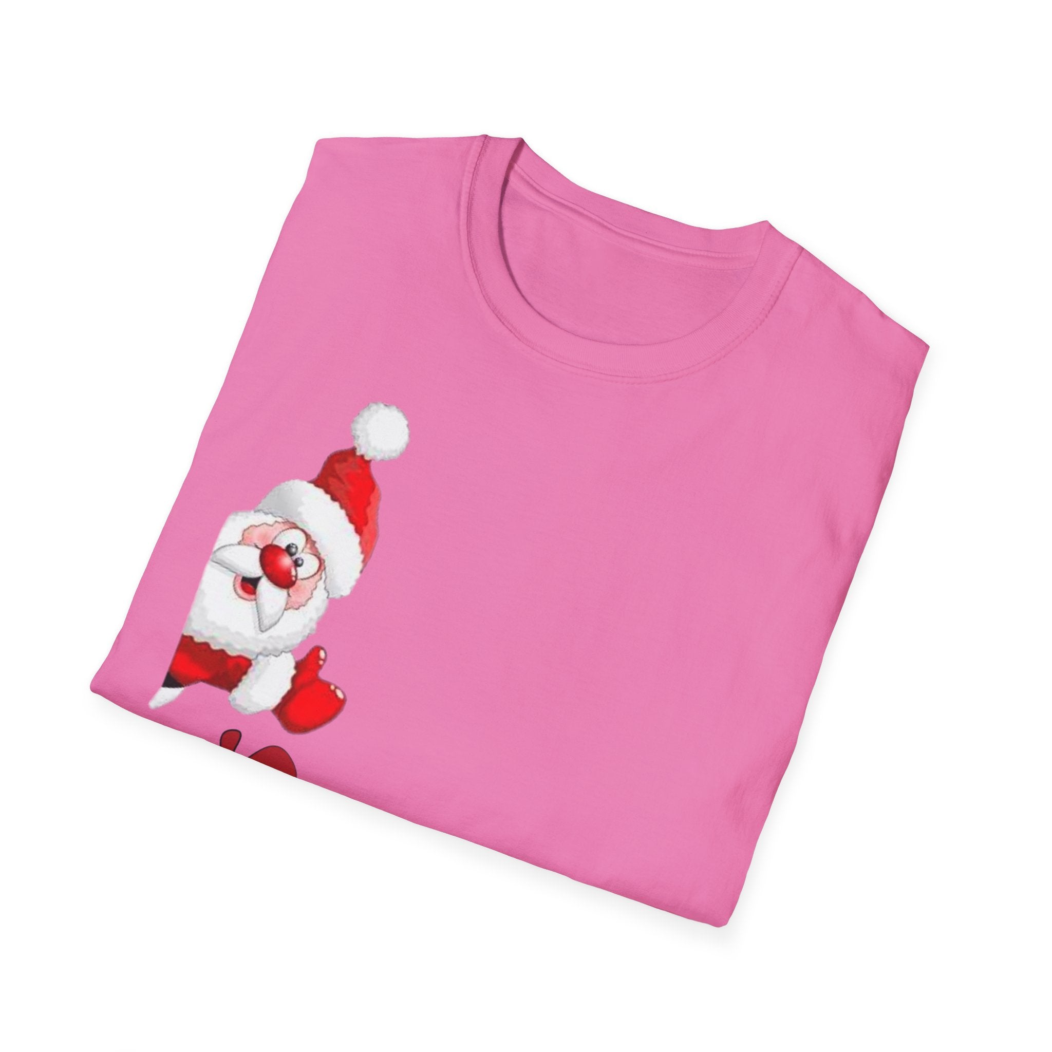 Christmas Santa and Reindeer Unisex Softstyle T-Shirt