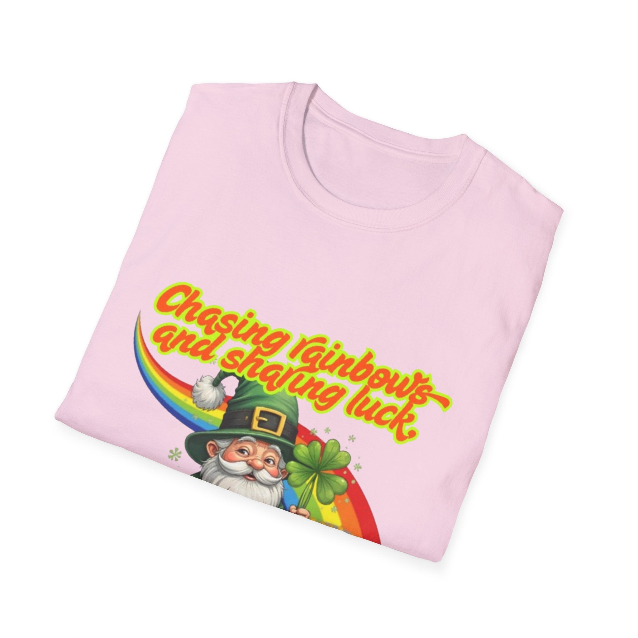 Chasing Rainbows And Sharing Luck, One Clover At A Time! Unisex Softstyle T-Shirt