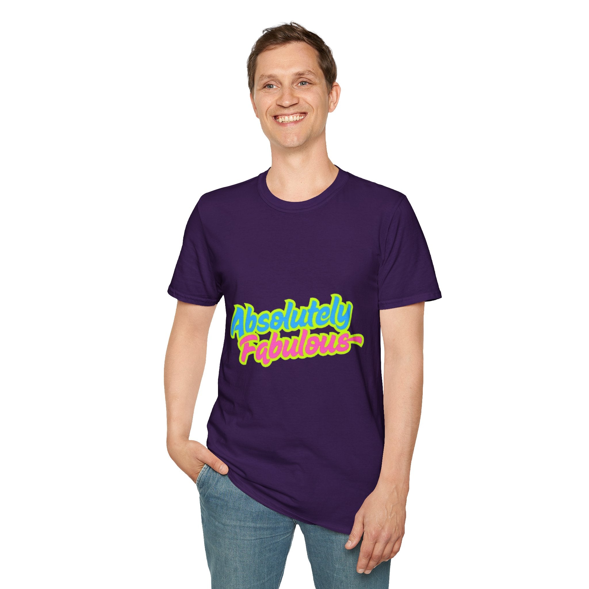Absolutely Fabulous Teal/Pink Unisex Softstyle T-Shirt