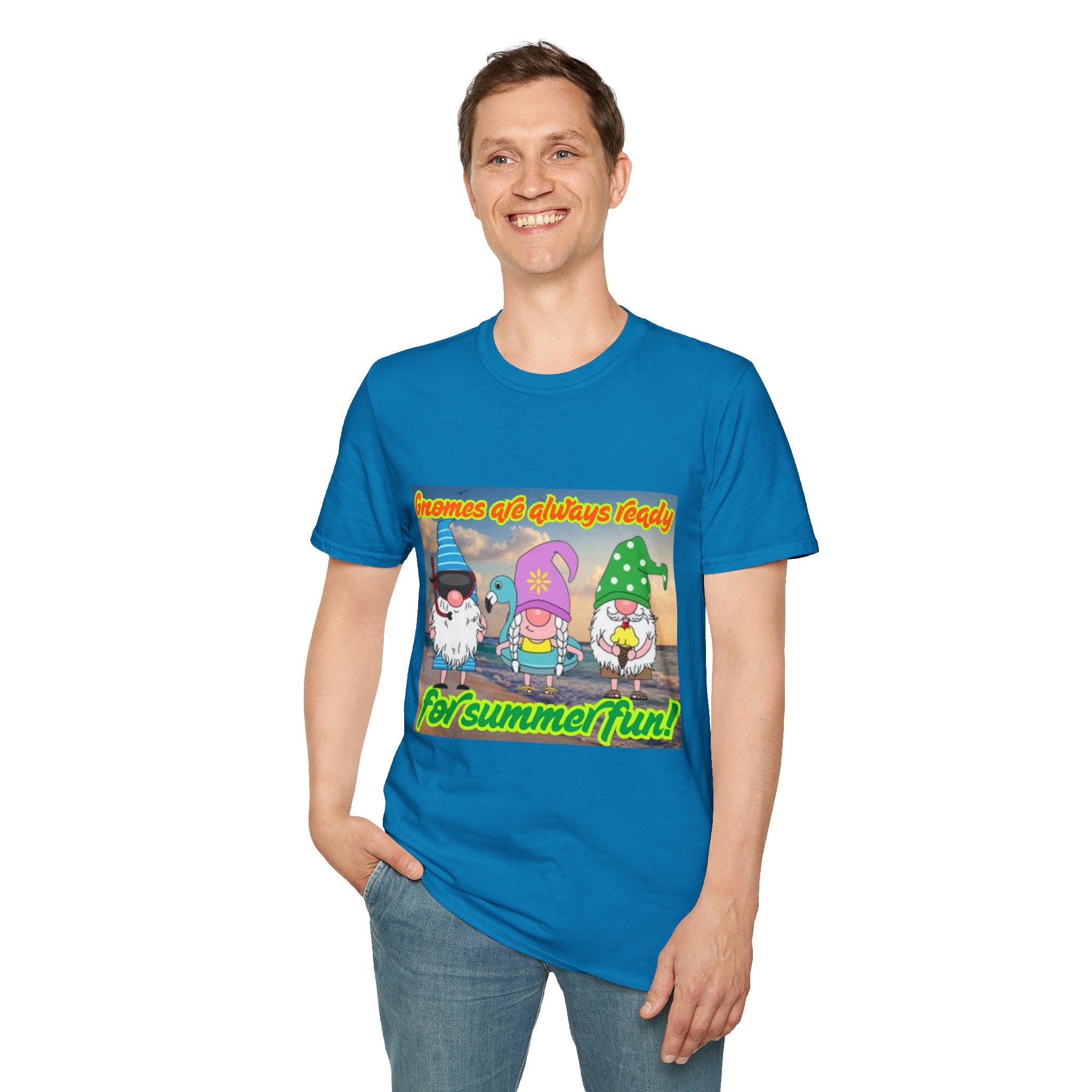 Gnomes Are Always Ready For Summer Fun! Unisex Softstyle T-Shirt