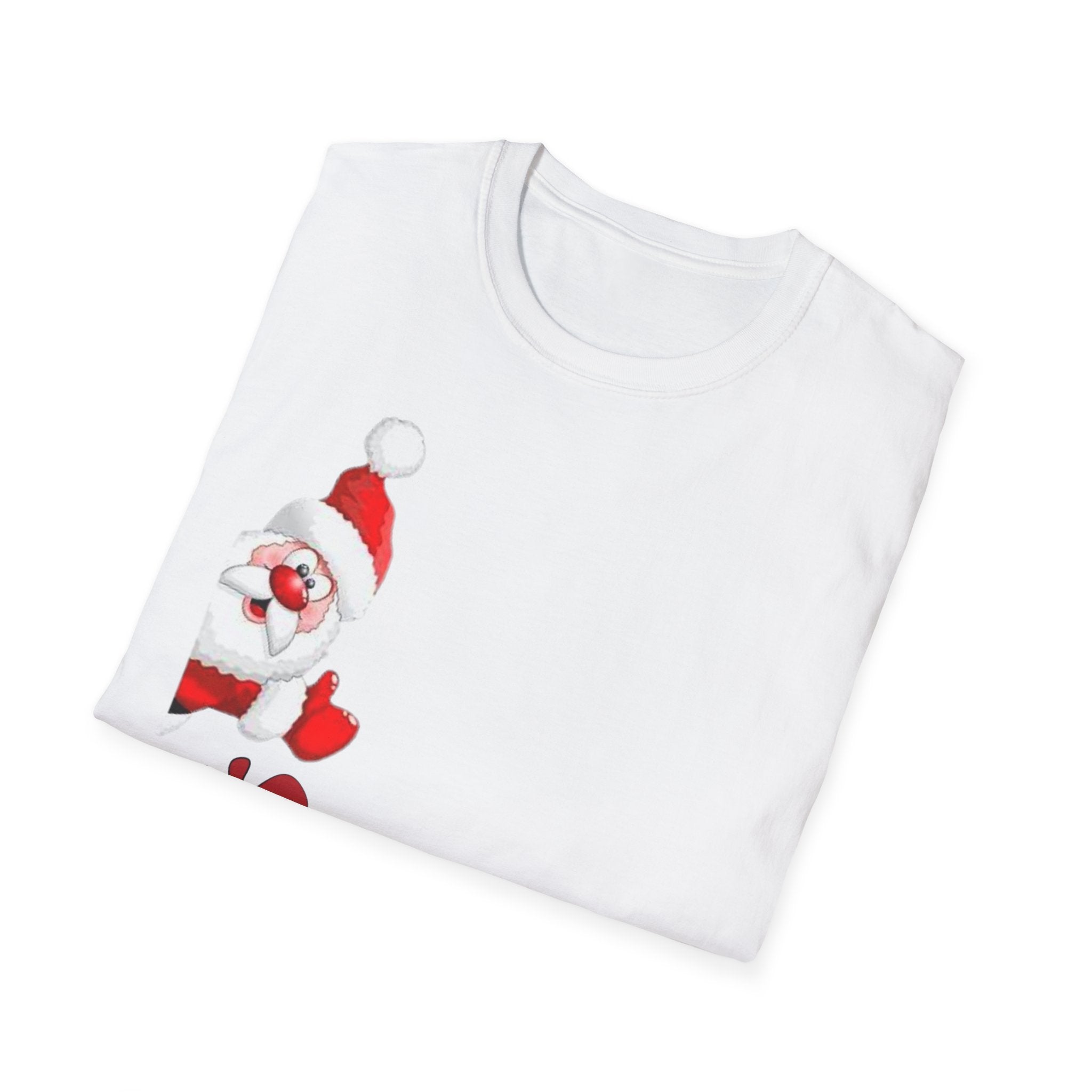 Christmas Santa and Reindeer Unisex Softstyle T-Shirt