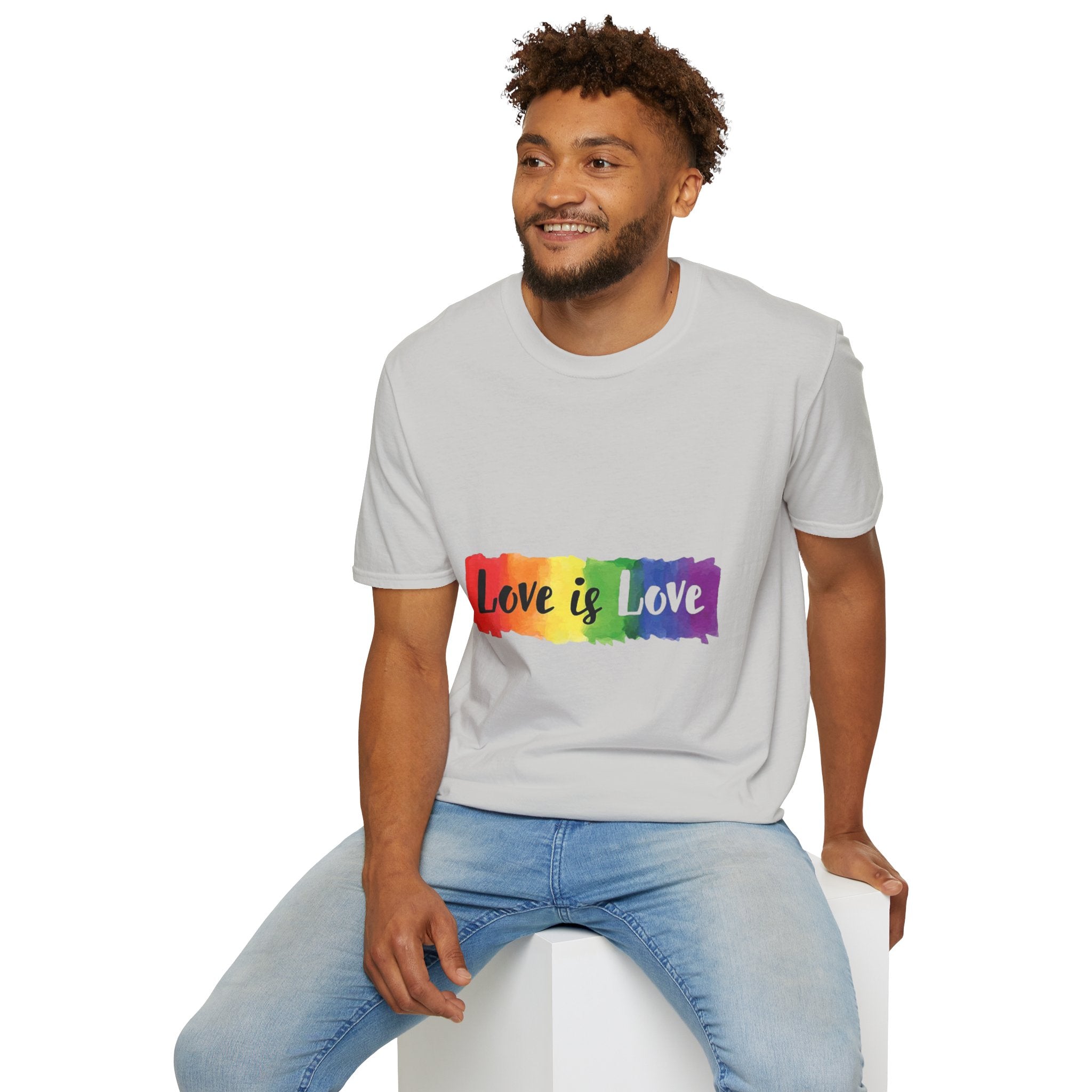 Rainbow Love is Love Unisex Softstyle T-Shirt