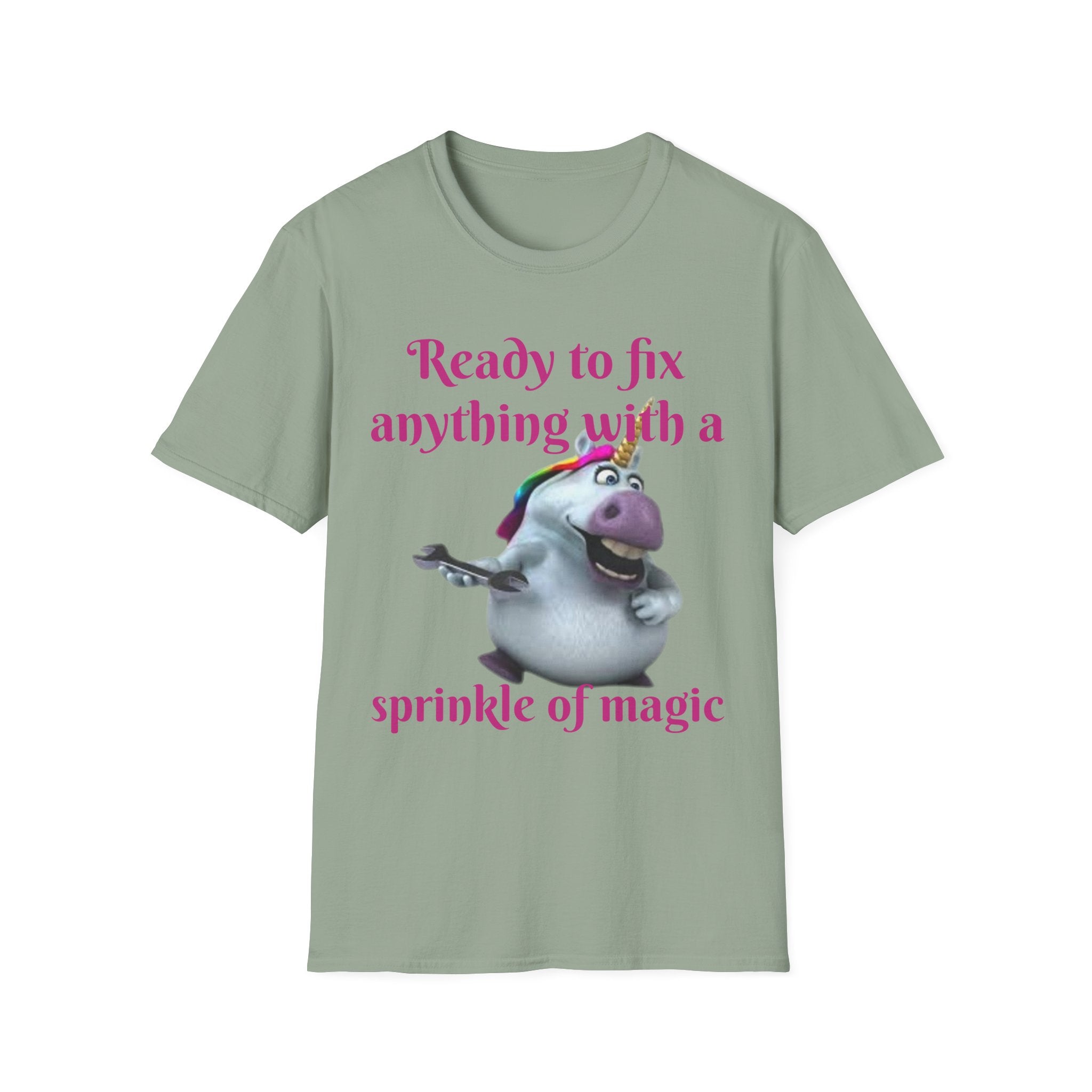 Ready To Fix Anything With A Sprinkle Of Magic Unicorn Unisex Softstyle T-Shirt