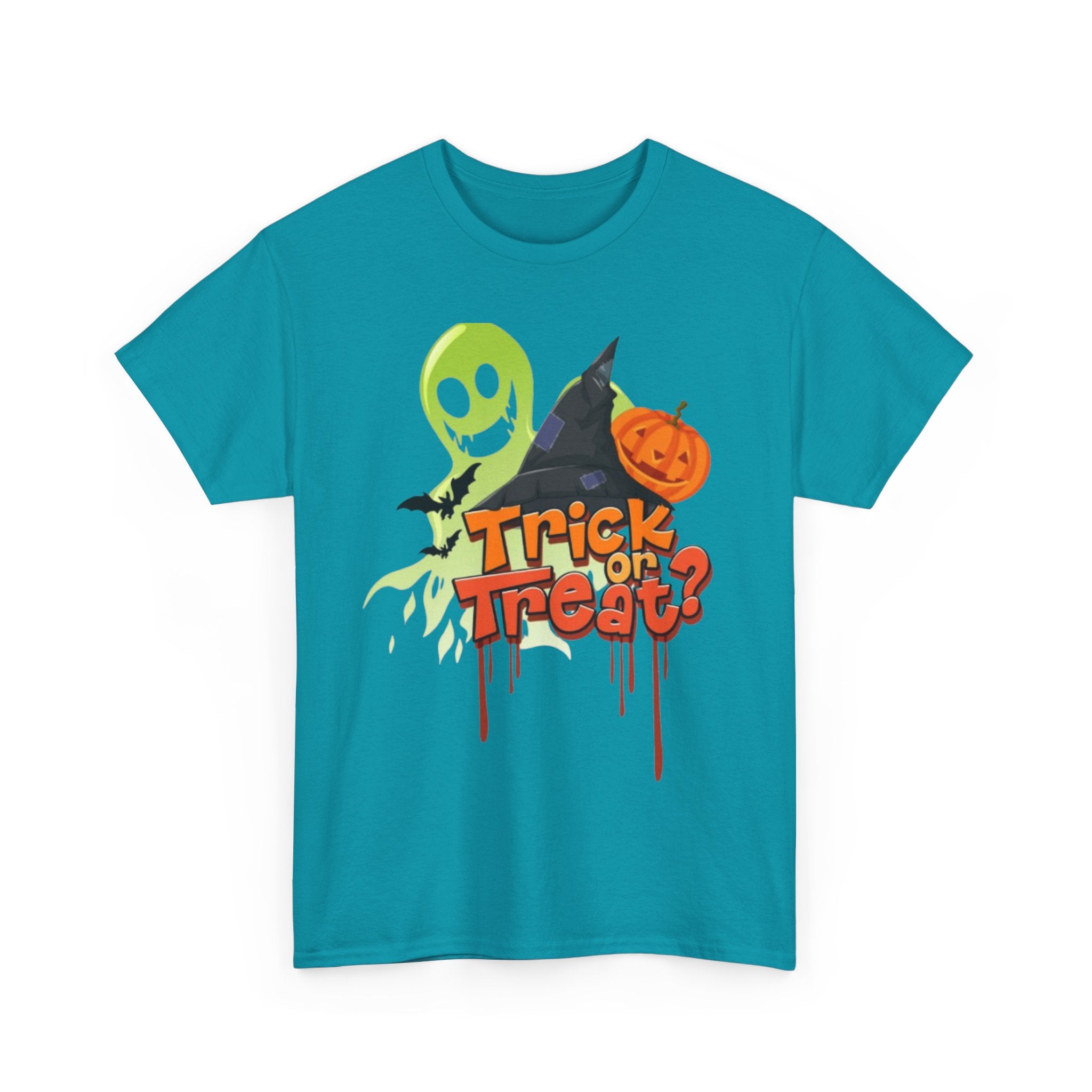Halloween Trick or Treat Unisex Heavy Cotton Short Sleeve T-Shirt
