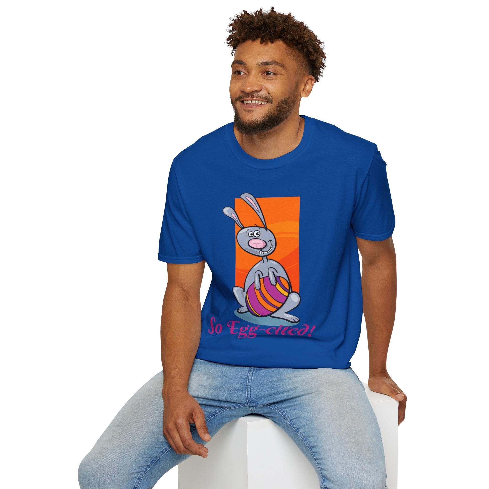 So Egg-cited Bunny Unisex Softstyle T-Shirt
