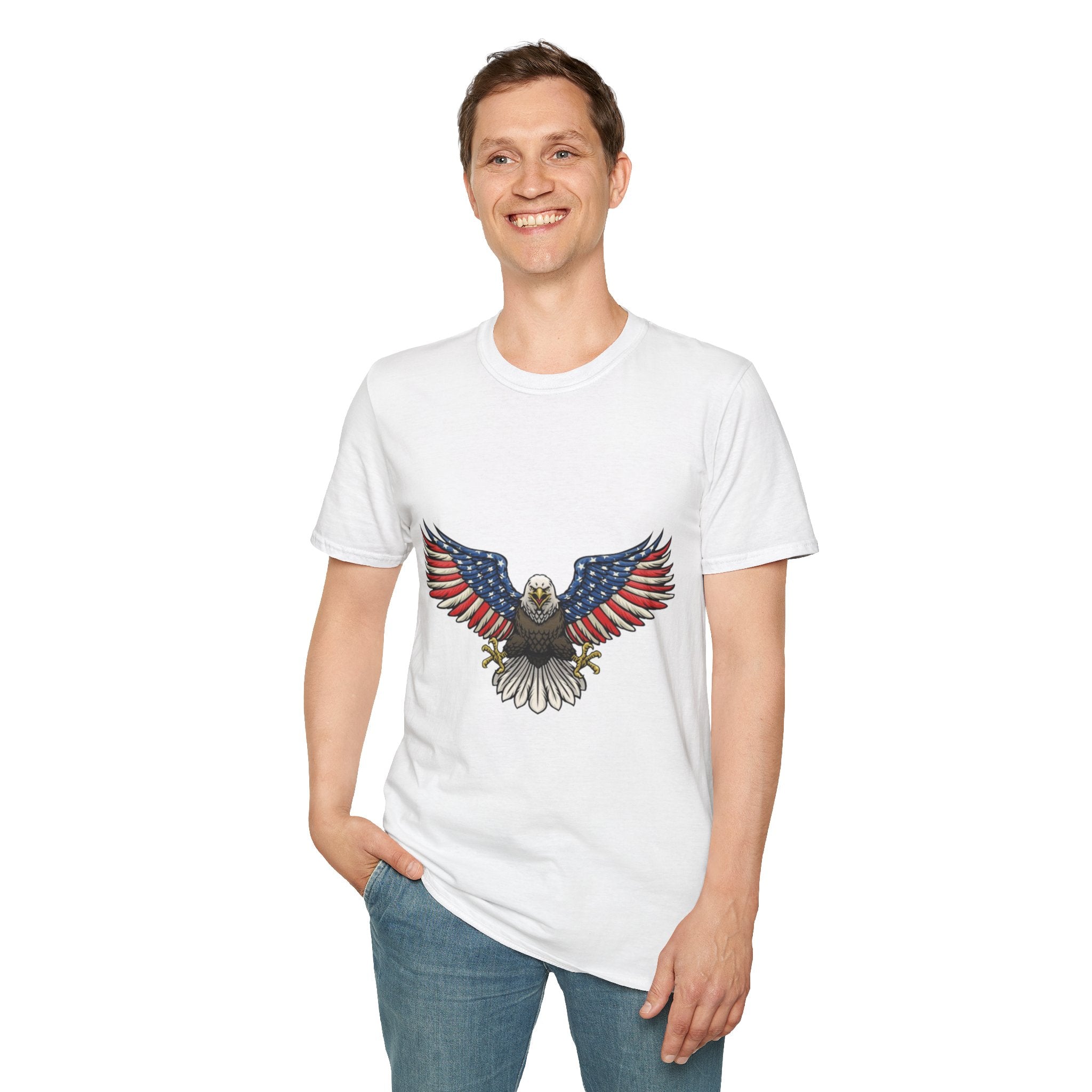 Patriotic Eagle Unisex Softstyle T-Shirt