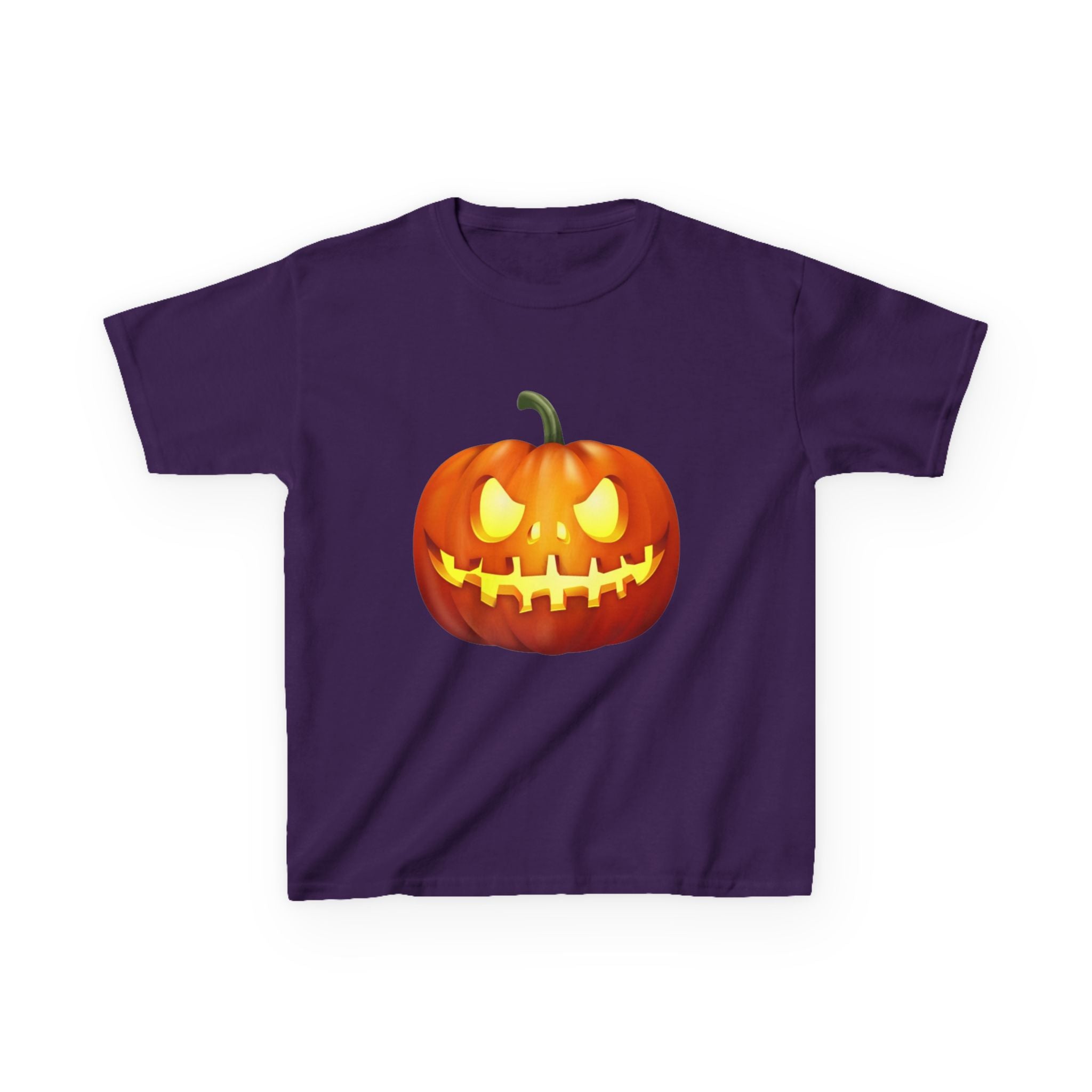 Halloween Pumpkin Kids Heavy Cotton Short Sleeve T-Shirt