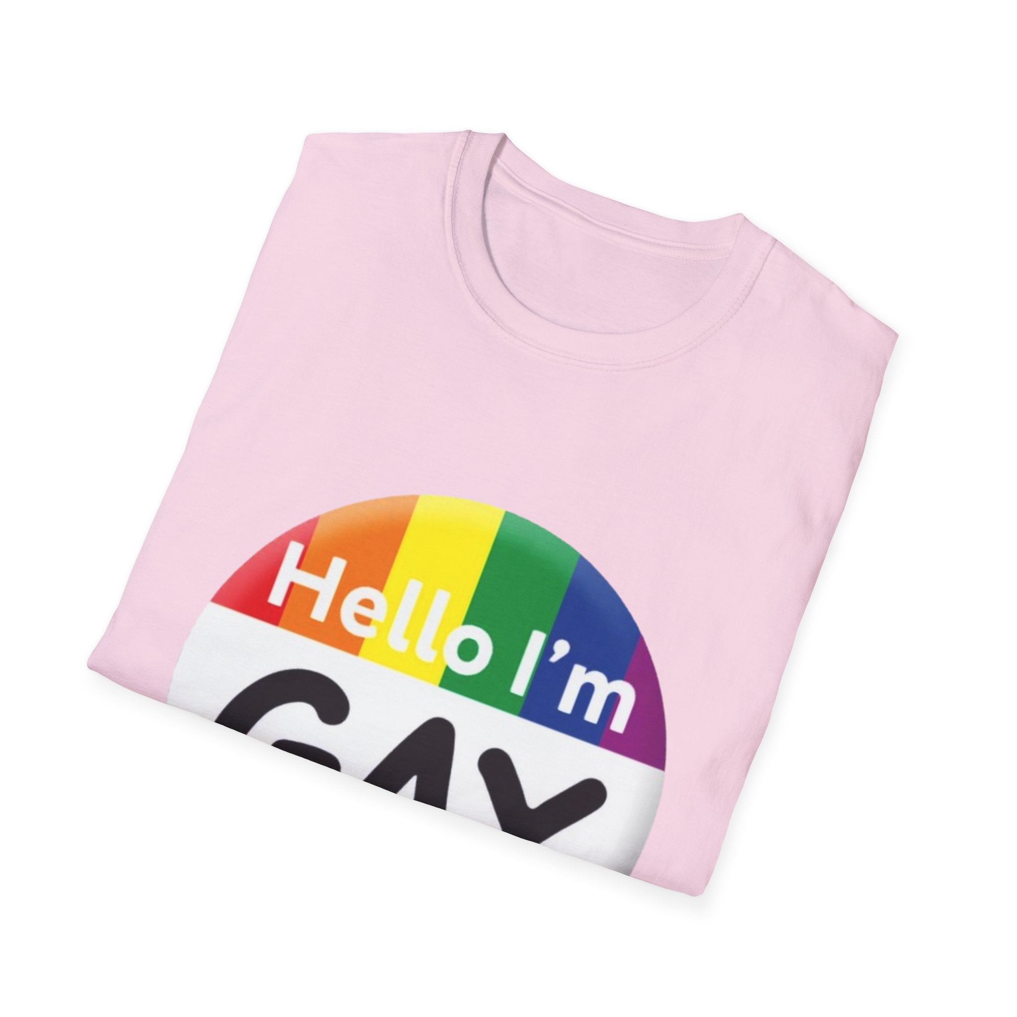 Hello I'm Gay Unisex Softstyle T-Shirt