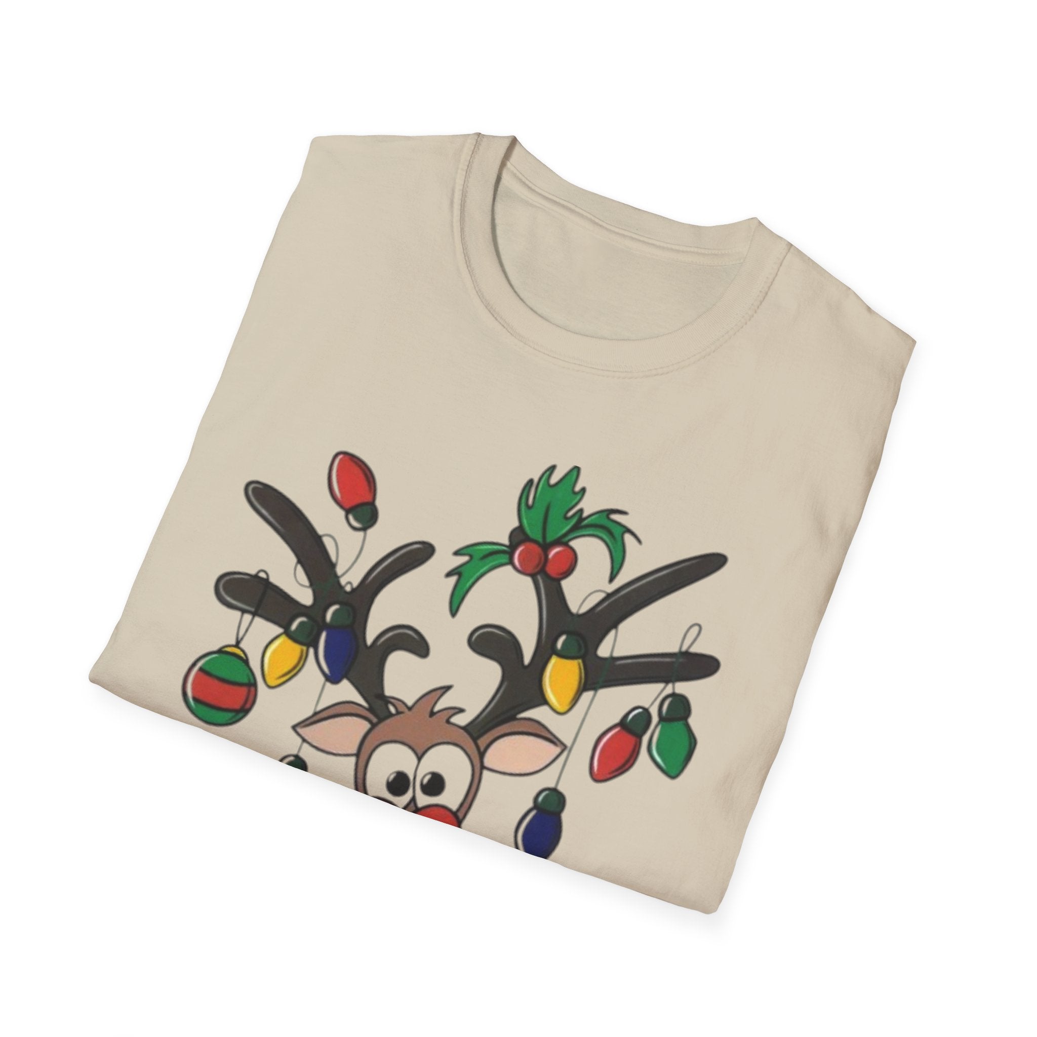 Festive Reindeer Unisex Softstyle T-Shirt