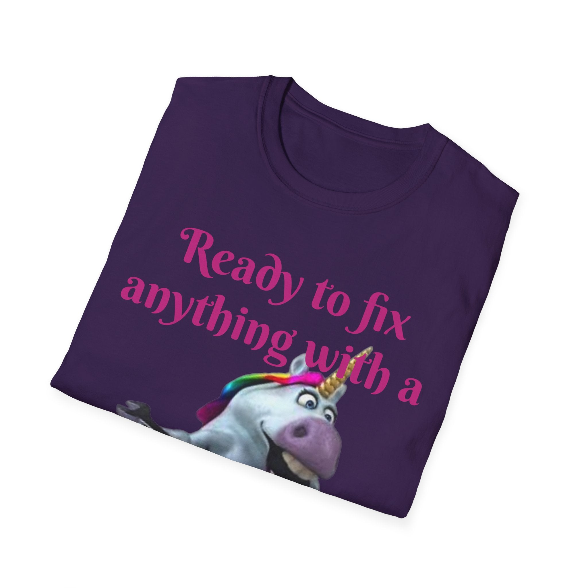 Ready To Fix Anything With A Sprinkle Of Magic Unicorn Unisex Softstyle T-Shirt