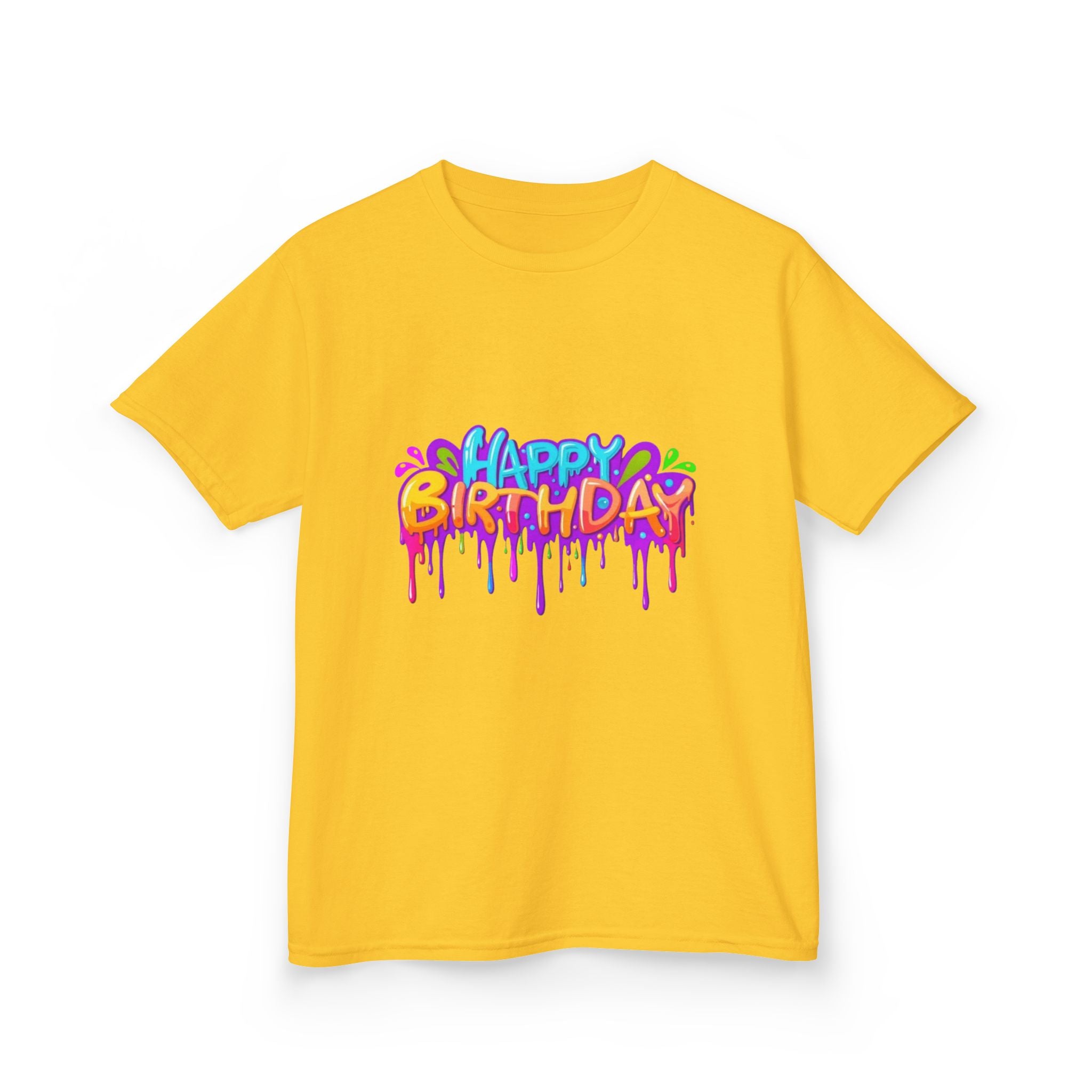 Happy Birthday Kids Heavy Cotton™ Short Sleeve T-Shirt Personalize It!