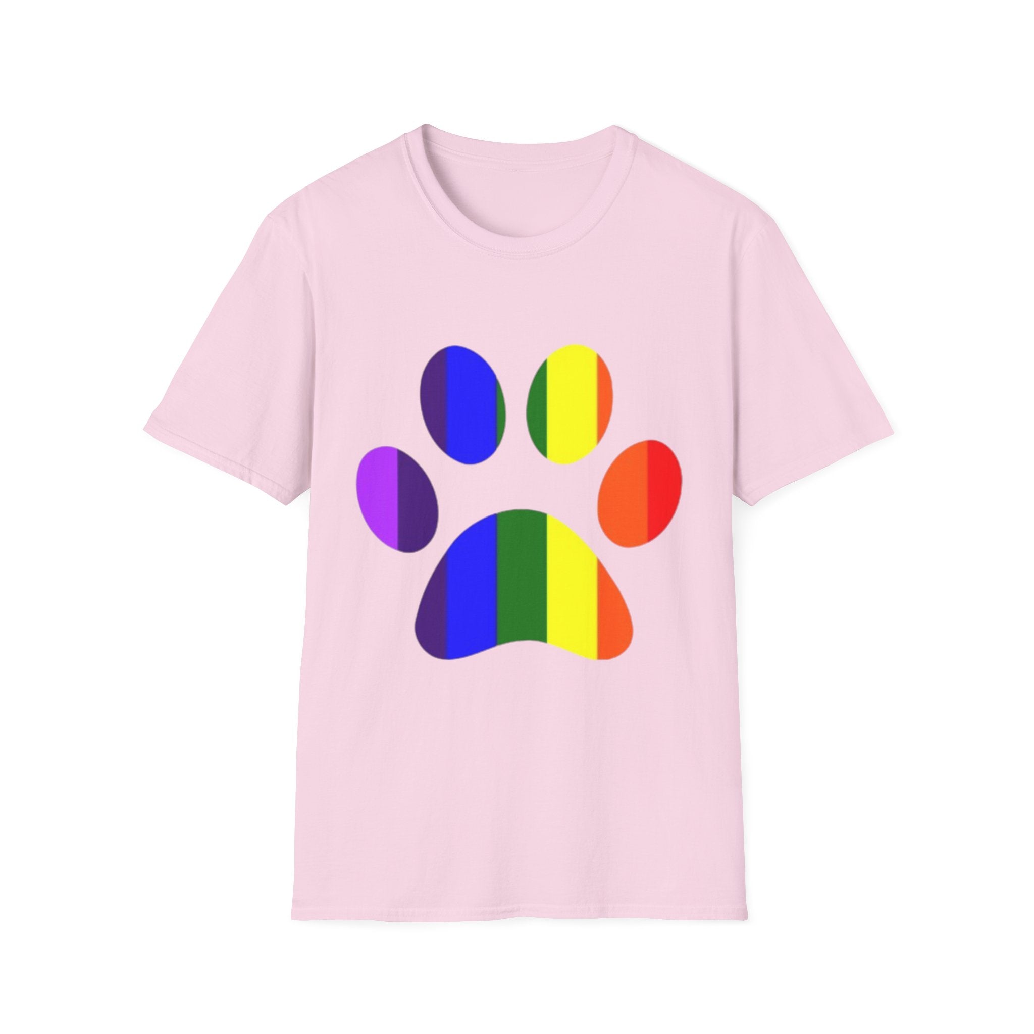 Pride Paw Print Unisex Softstyle T-Shirt