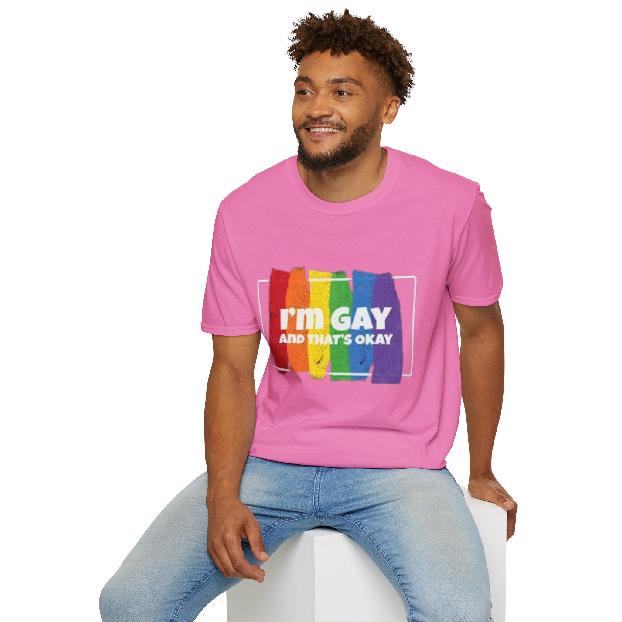 I'm GAY And That's Okay Unisex Softstyle T-Shirt