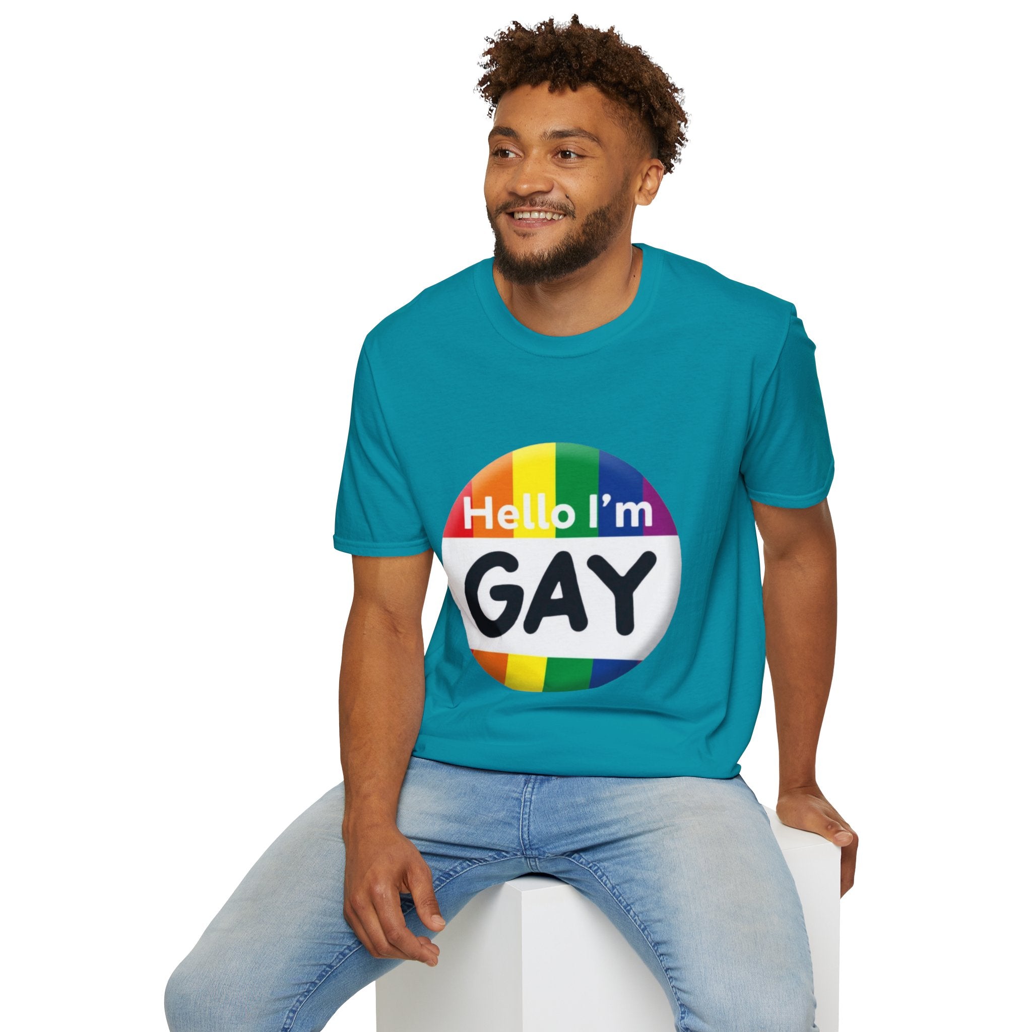 Hello I'm Gay Unisex Softstyle T-Shirt
