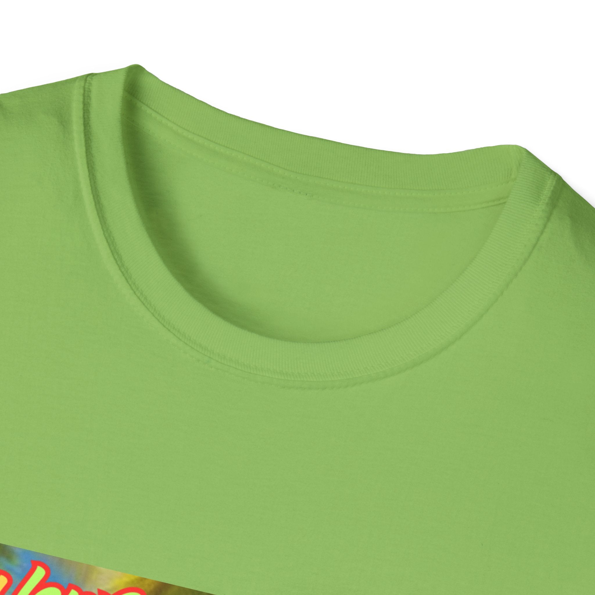 Lucky Leprechaun Enjoying Tropical Fruitiness! Unisex Softstyle T-Shirt