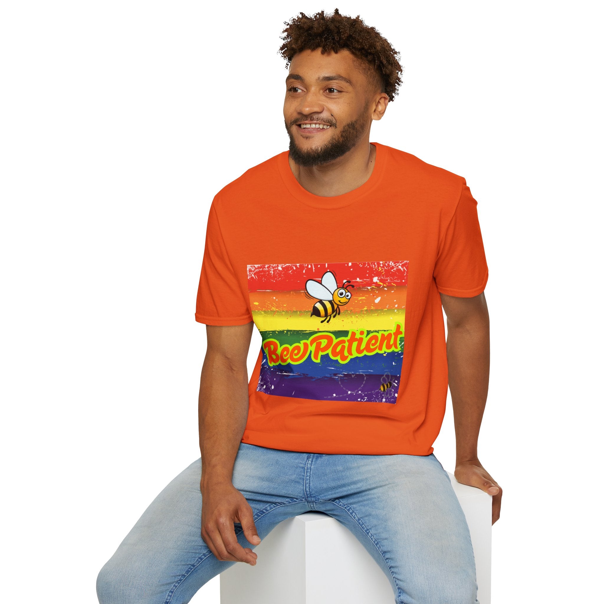 Bee Patient Rainbow Unisex Softstyle T-Shirt