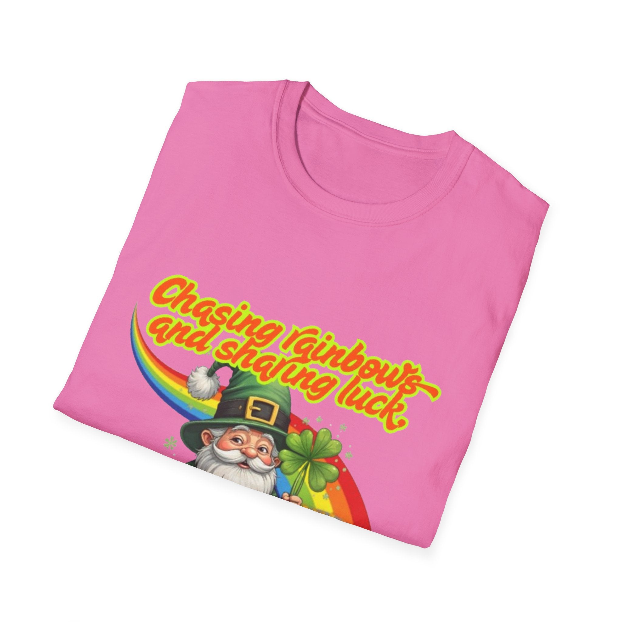 Chasing Rainbows And Sharing Luck, One Clover At A Time! Unisex Softstyle T-Shirt