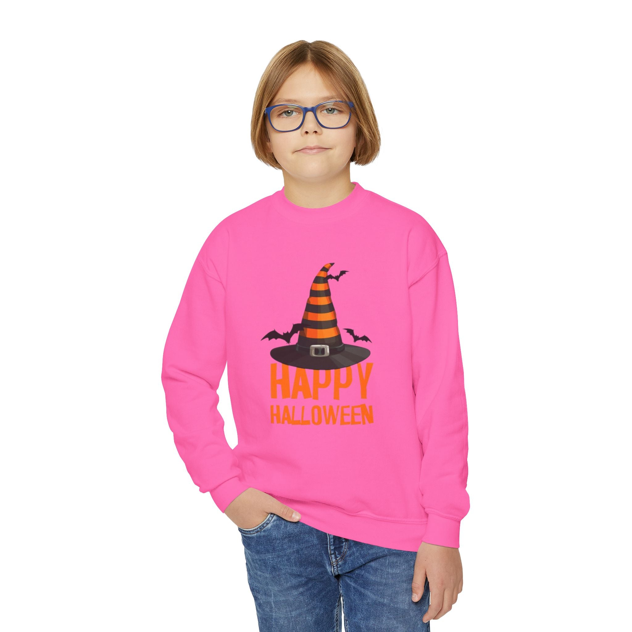 Happy Halloween Youth Crewneck Sweatshirt