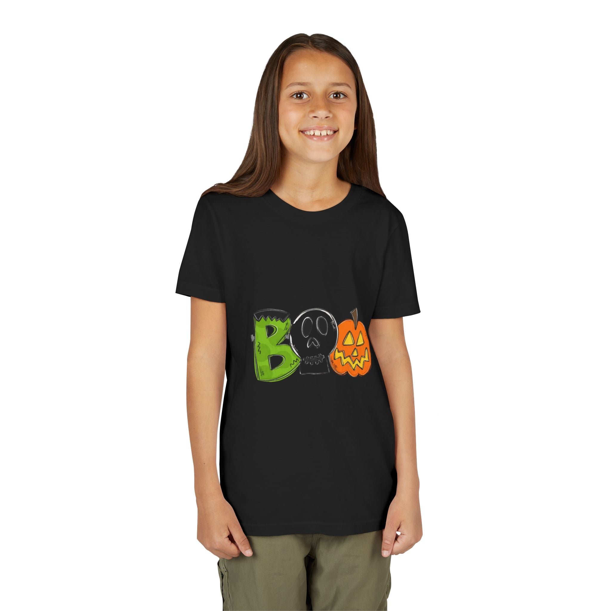 Halloween Boo Youth Short Sleeve T-Shirt