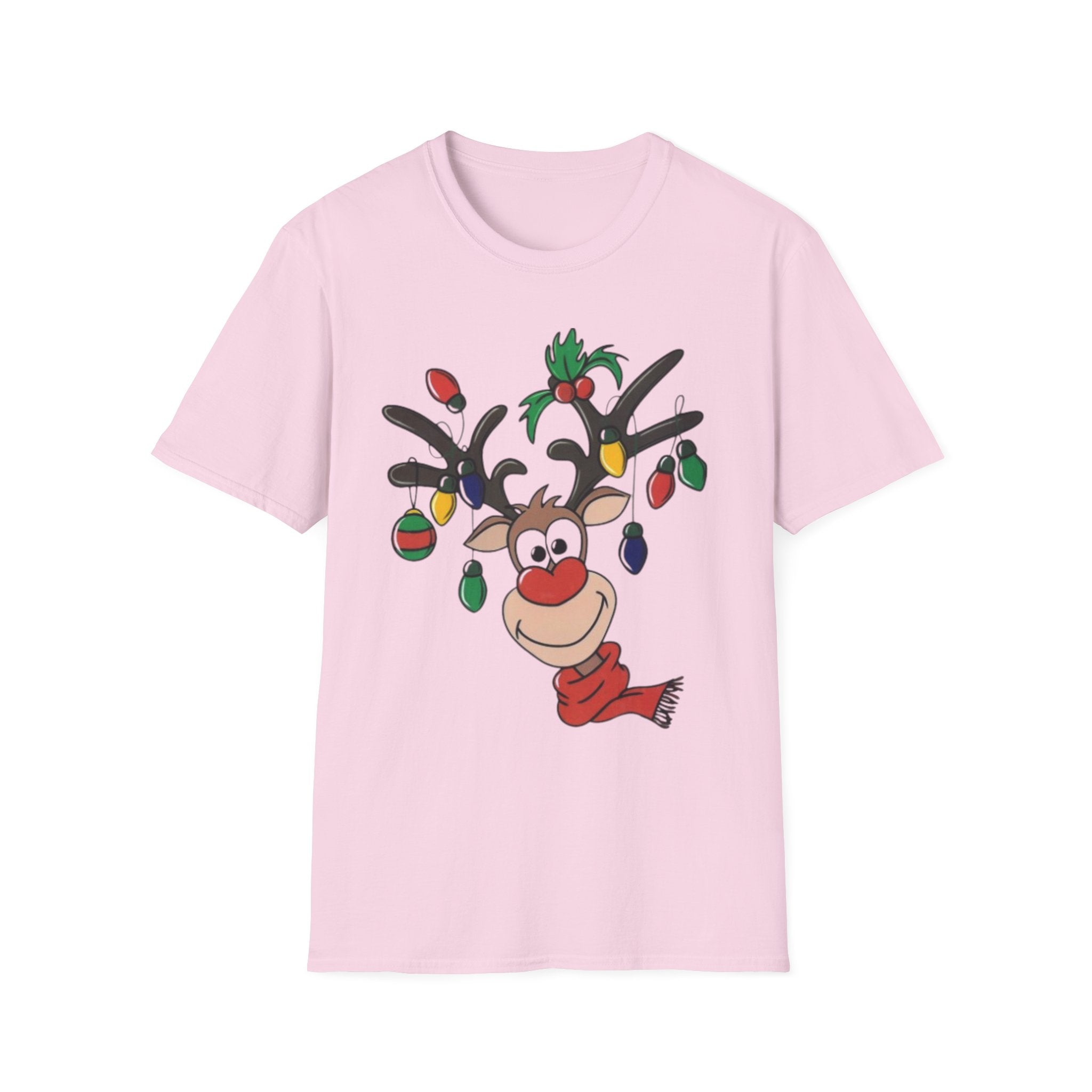 Festive Reindeer Unisex Softstyle T-Shirt