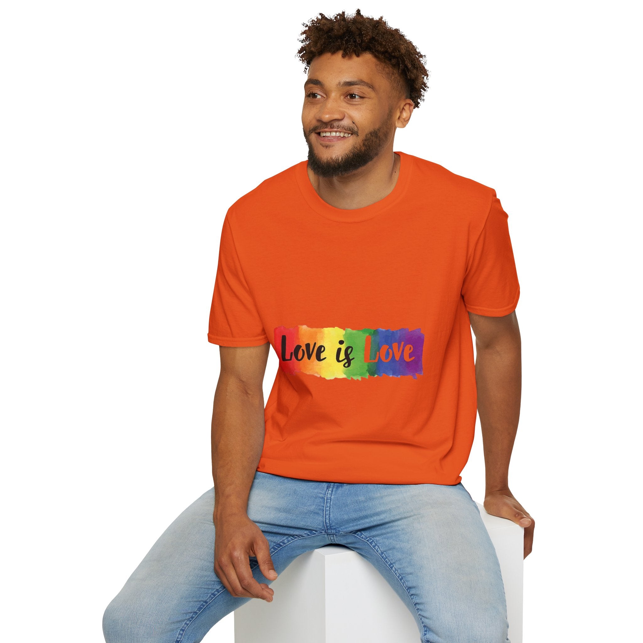 Rainbow Love is Love Unisex Softstyle T-Shirt
