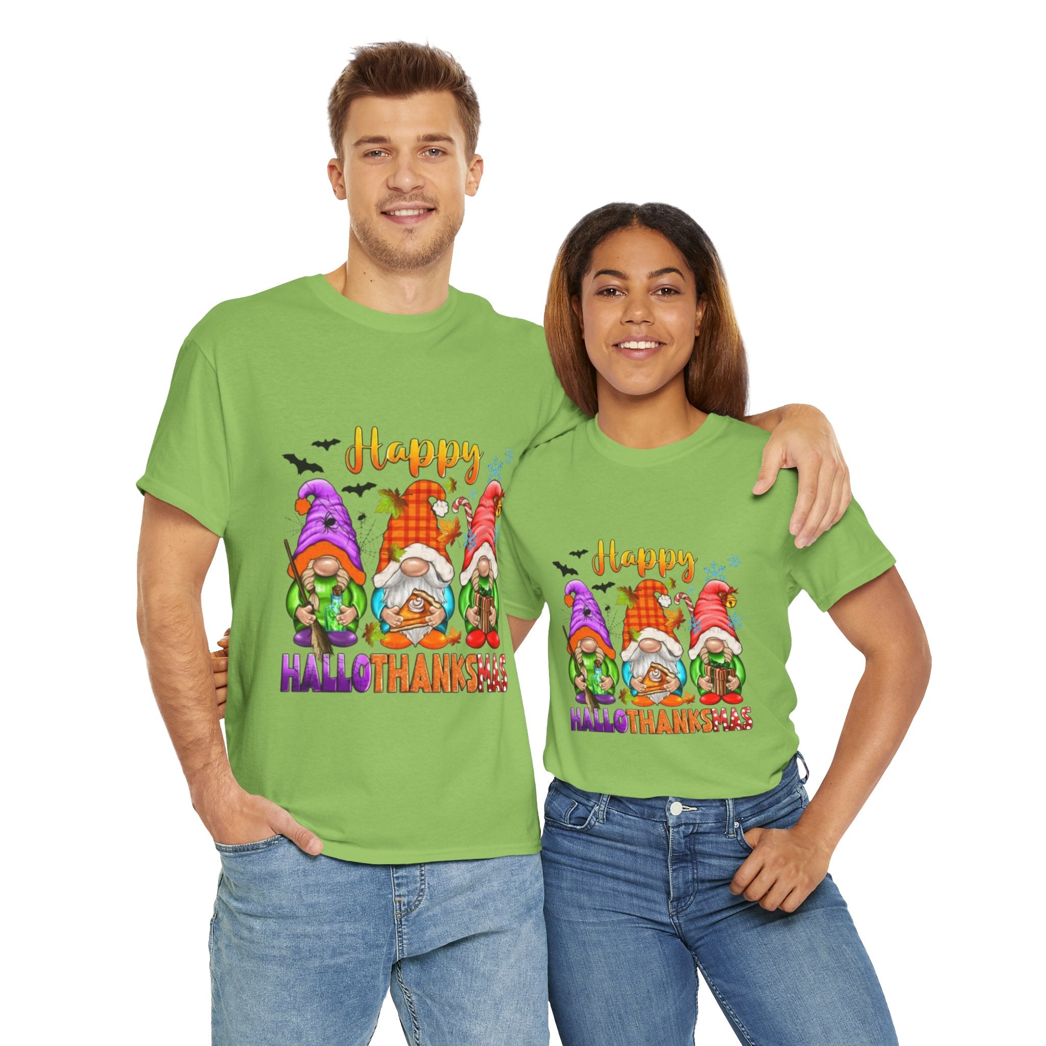 Happy Hallothanksmas Unisex Heavy Cotton T-Shirt