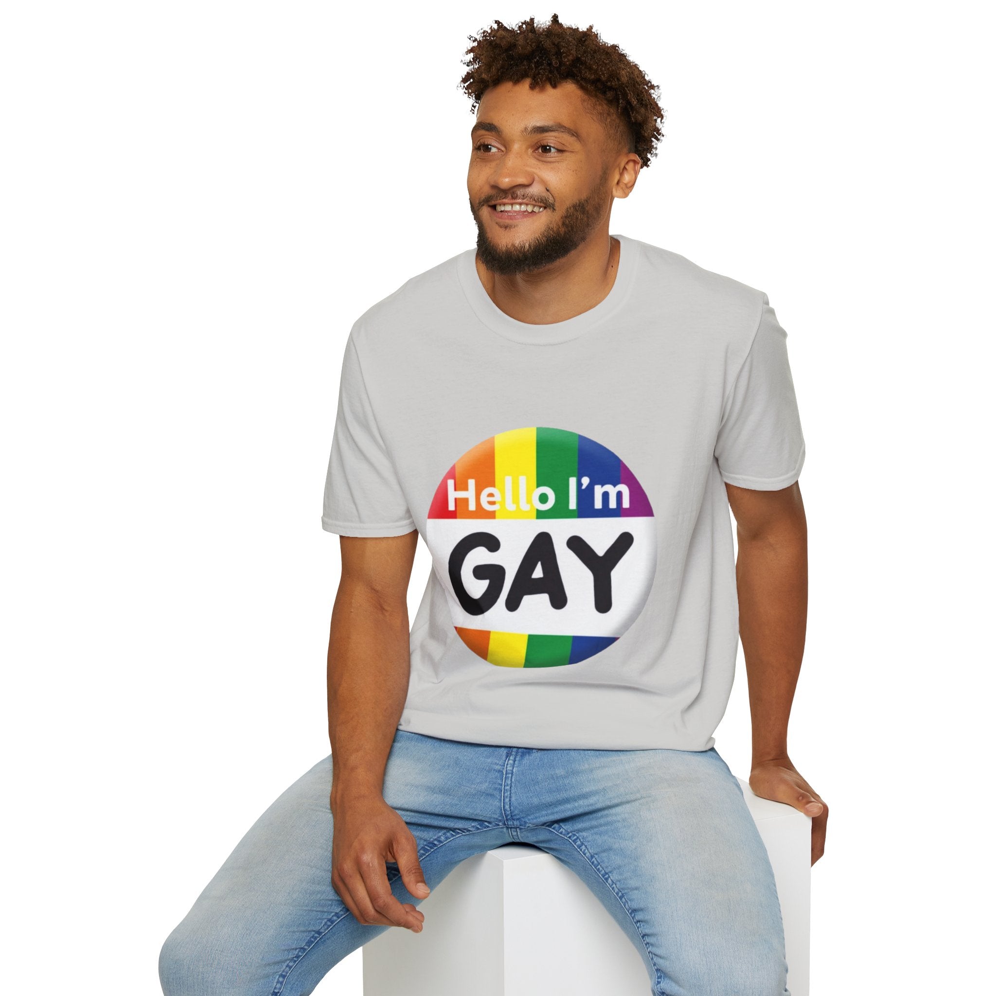 Hello I'm Gay Unisex Softstyle T-Shirt