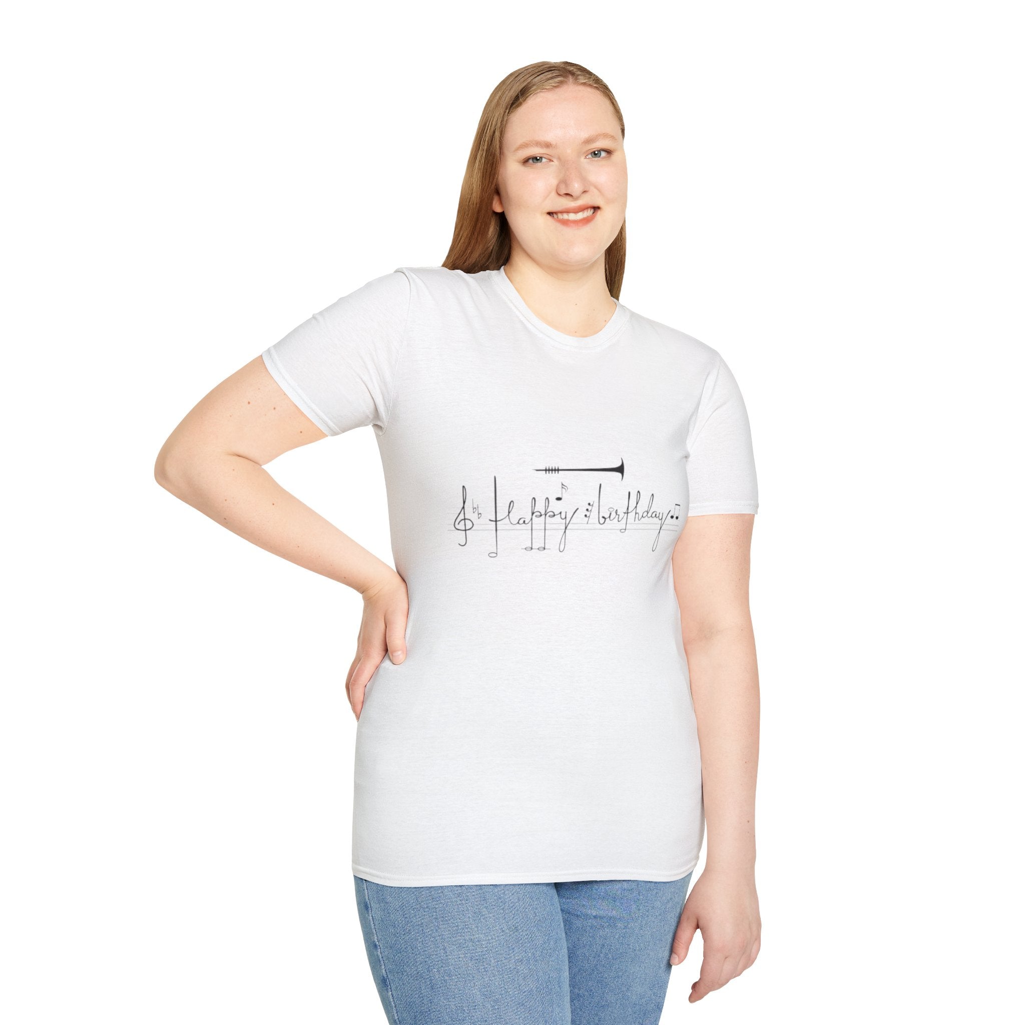 Music Note Birthday Unisex Softstyle T-Shirt-Personalize It!