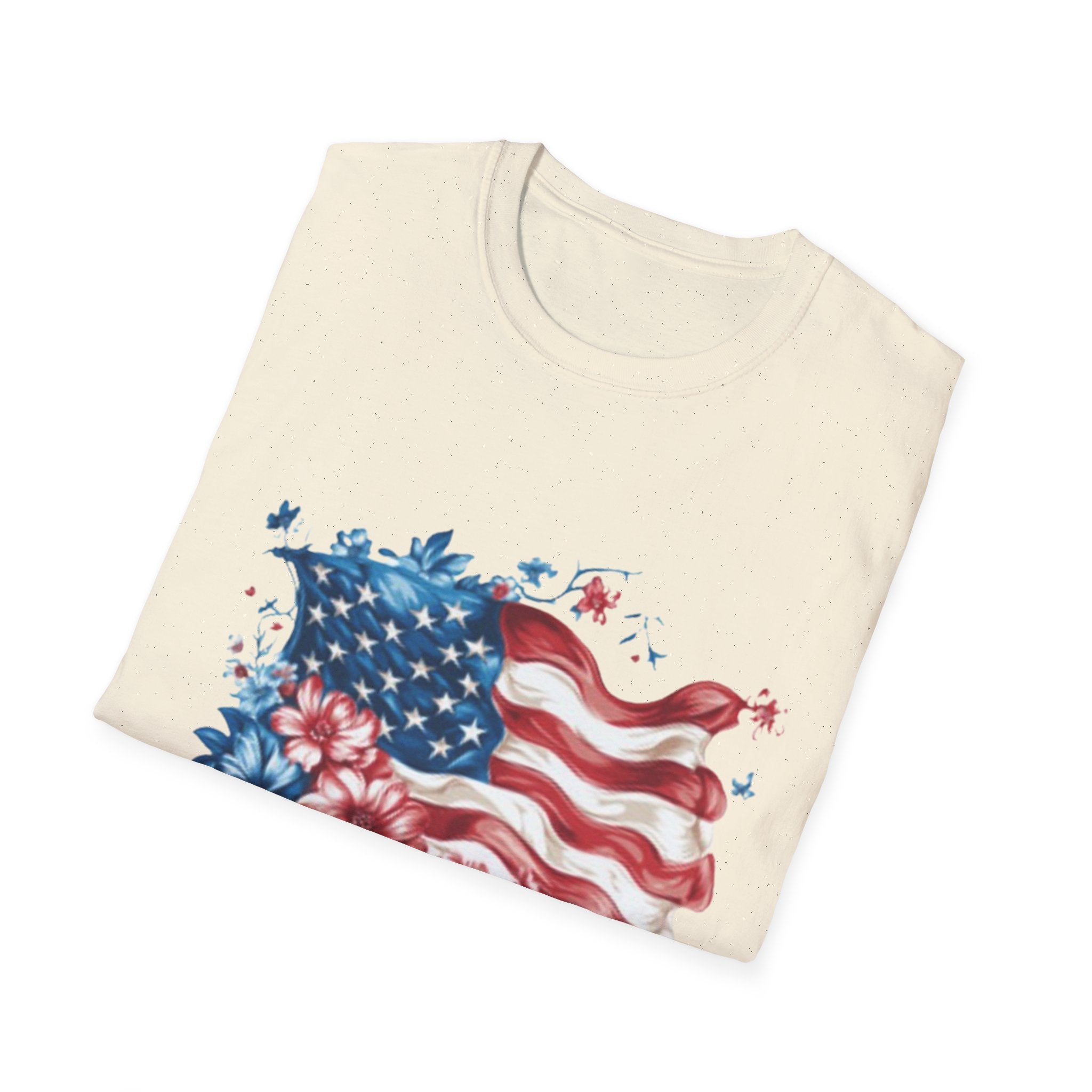 Patriotic USA Flag Unisex Softstyle T-Shirt